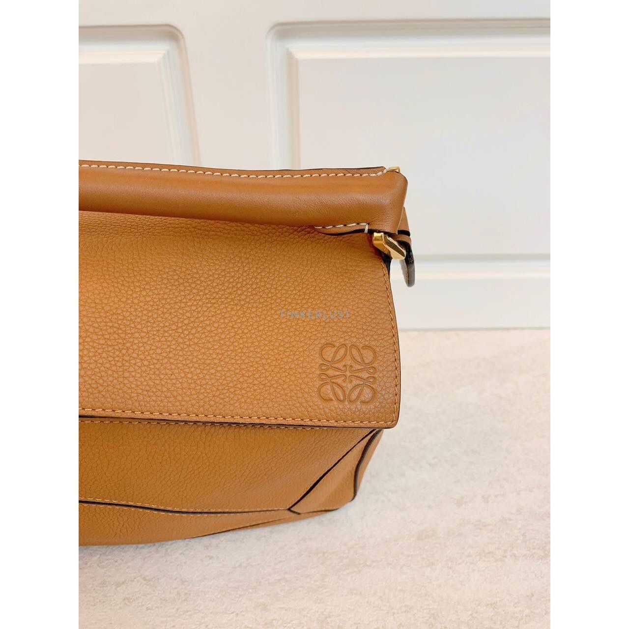 Loewe Puzzle Medium Caramel GHW 2018 Satchel Bag