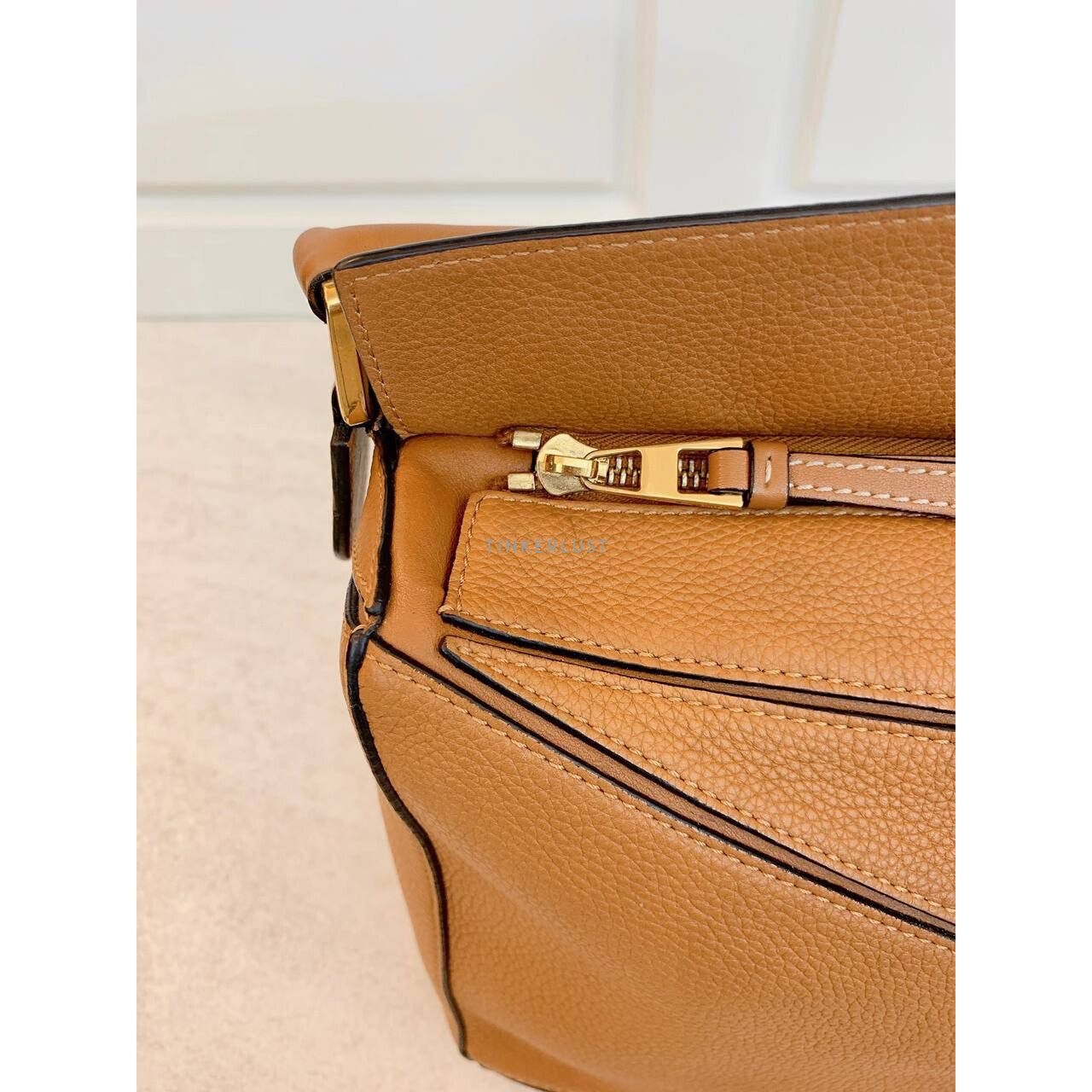 Loewe Puzzle Medium Caramel GHW 2018 Satchel Bag