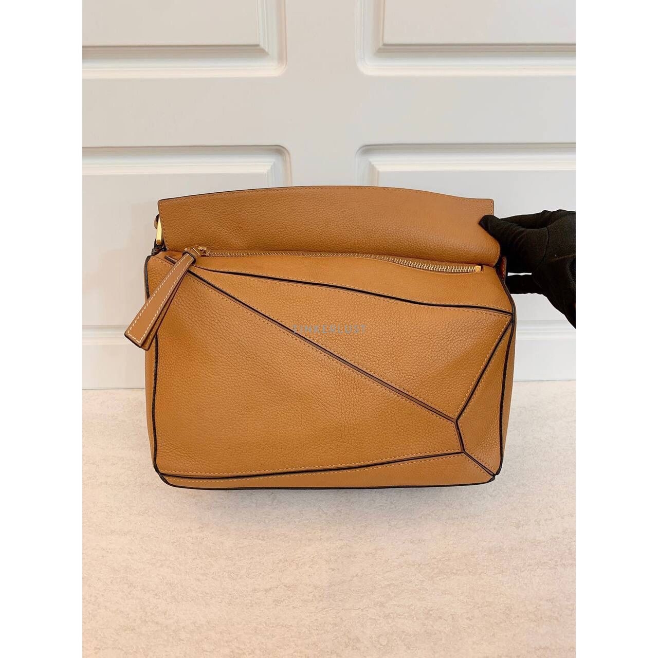 Loewe Puzzle Medium Caramel GHW 2018 Satchel Bag