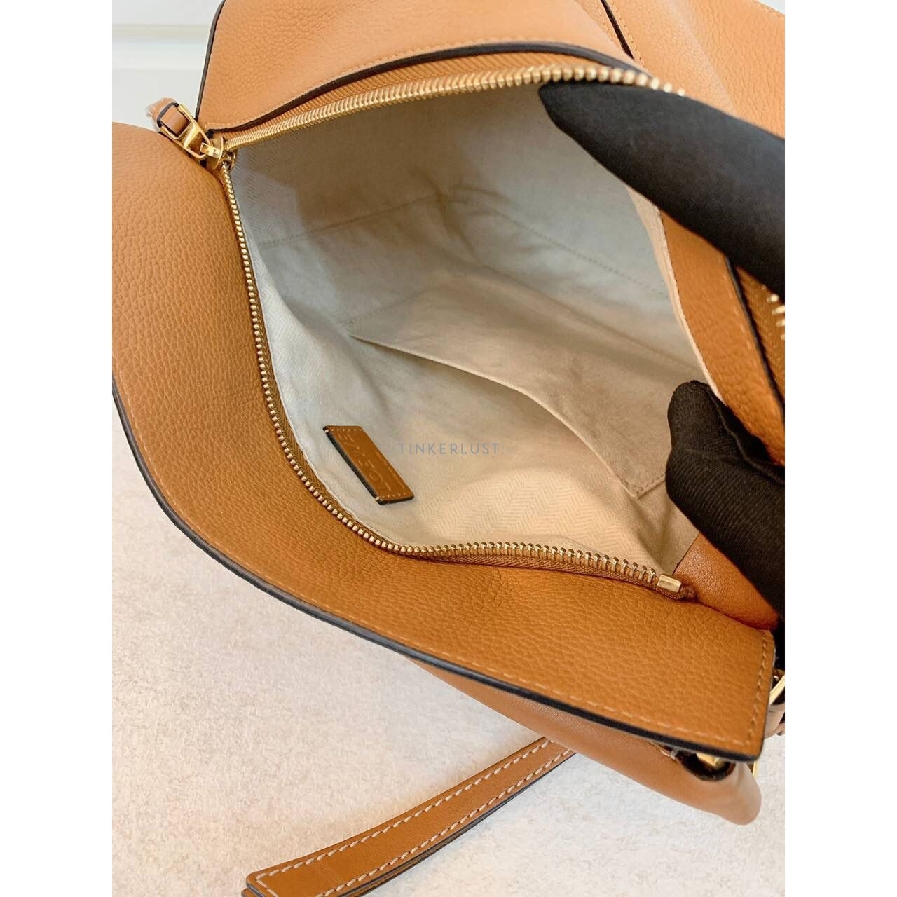 Loewe Puzzle Medium Caramel GHW 2018 Satchel Bag