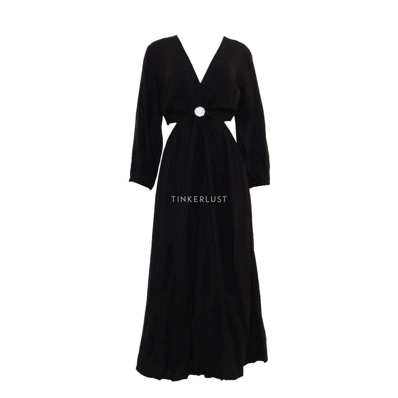 Paulina Katarina Black Midi Dress