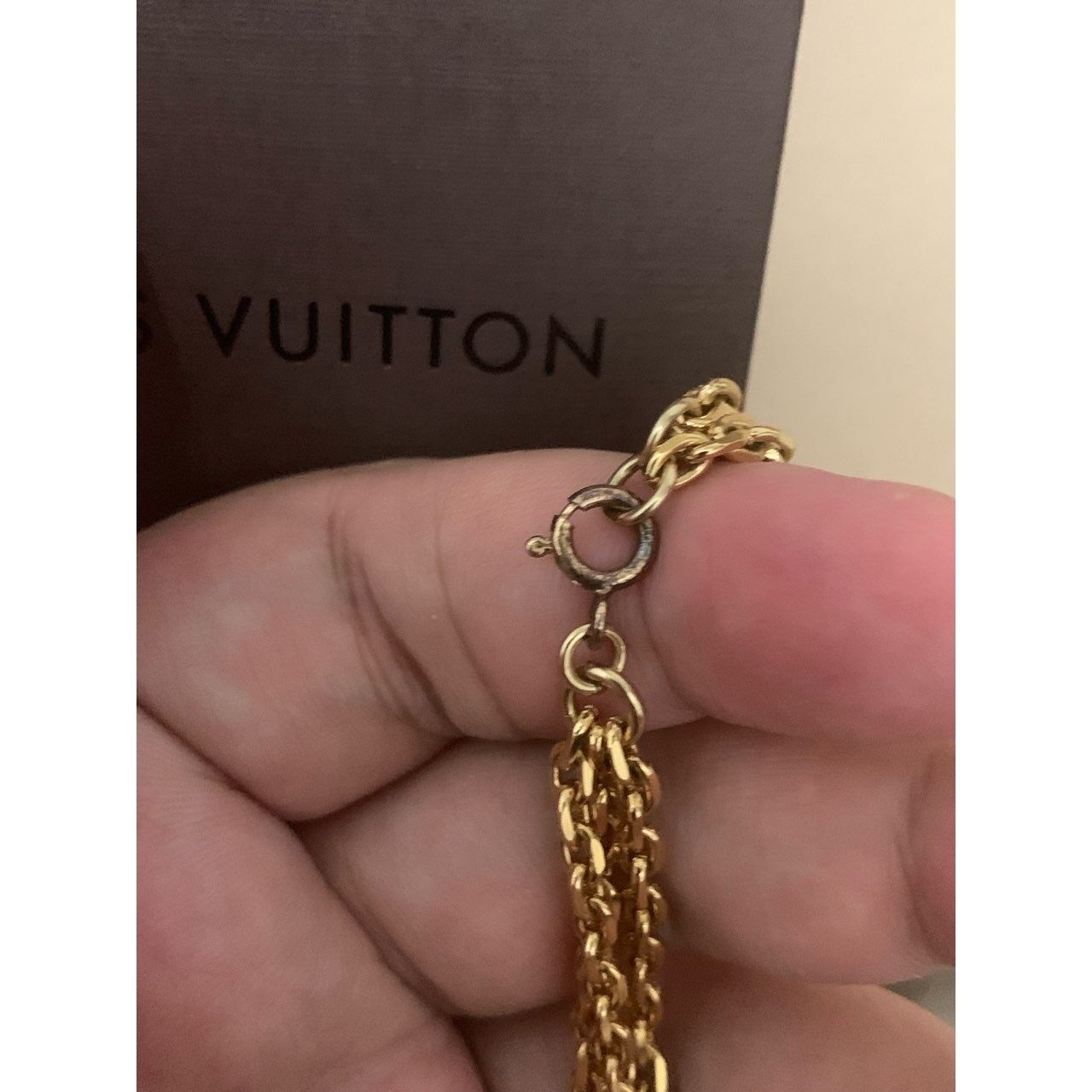 Louis Vuitton Eye Candy Swarovski Crystal Gold Necklace