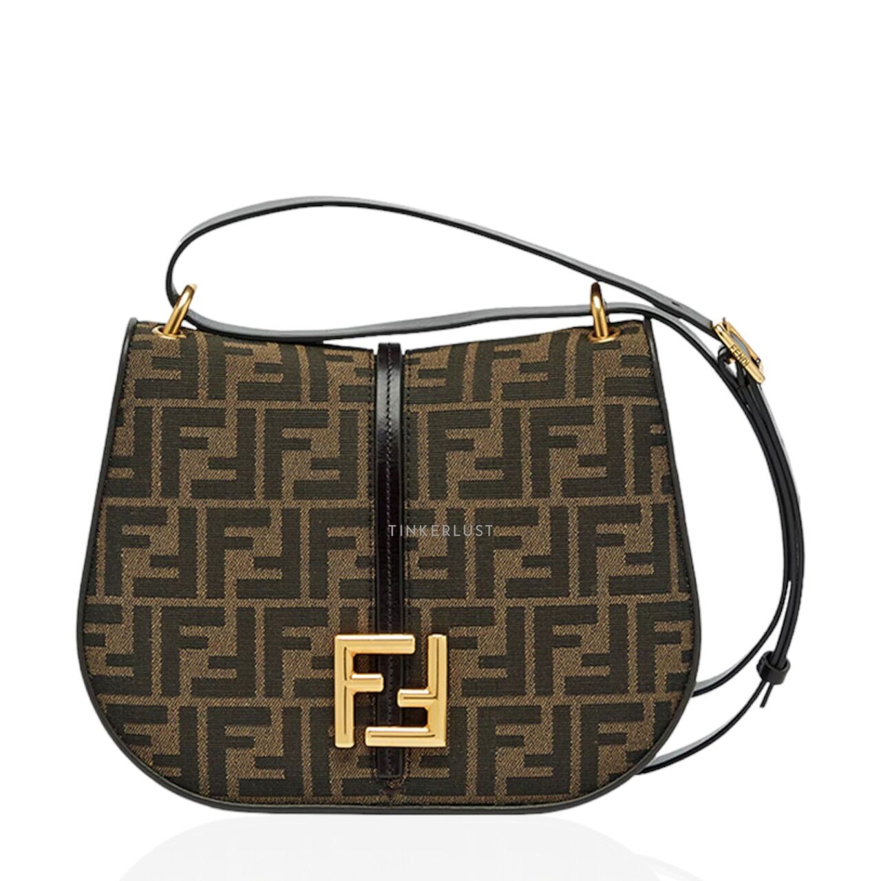 Fendi Medium Brown/Dark FF Jacquard Sling Bag