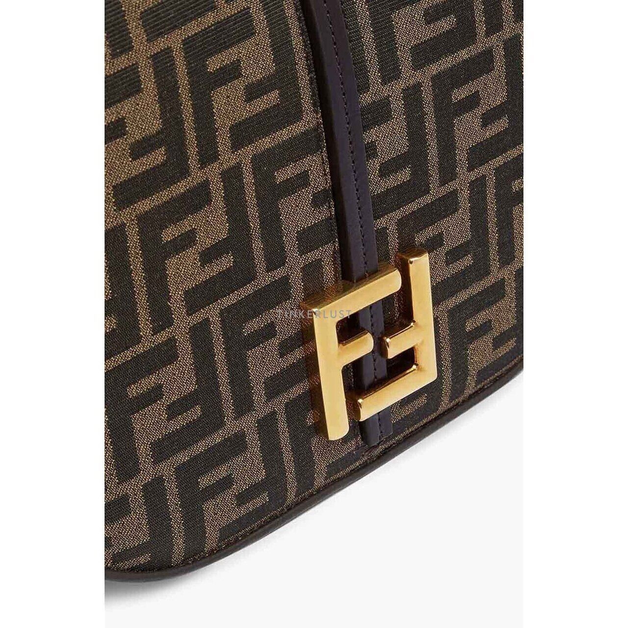 Fendi Medium Brown/Dark FF Jacquard Sling Bag