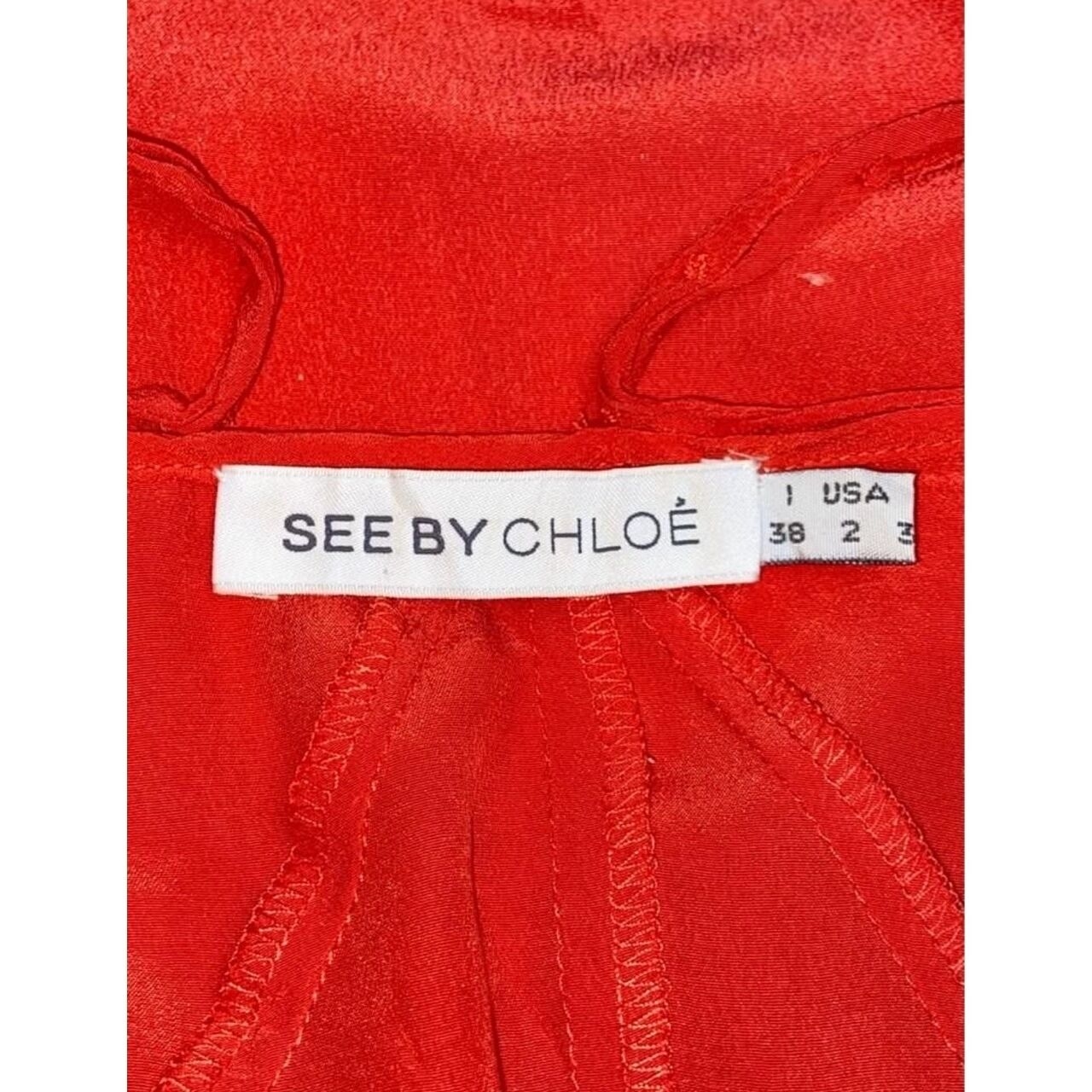 See By Chloe Red Mini Dress