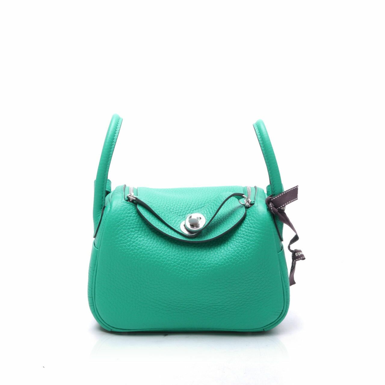 Hermes Green Mini Lindy Menthe PHW Clem Shoulder Bag