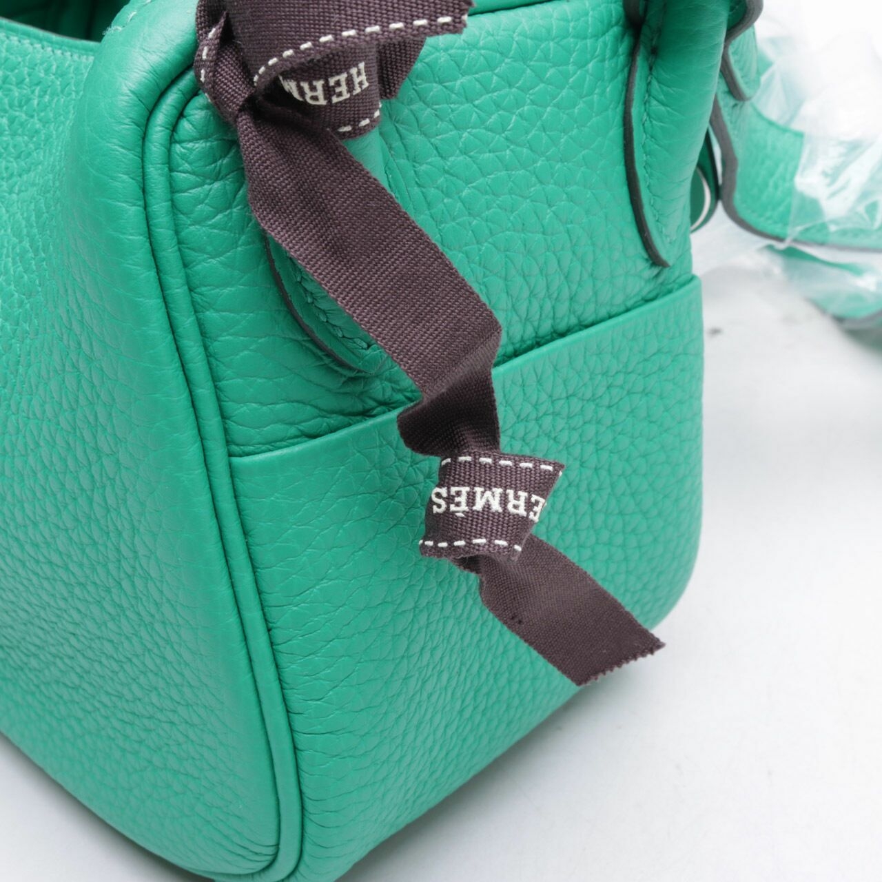 Hermes Green Mini Lindy Menthe PHW Clem Shoulder Bag