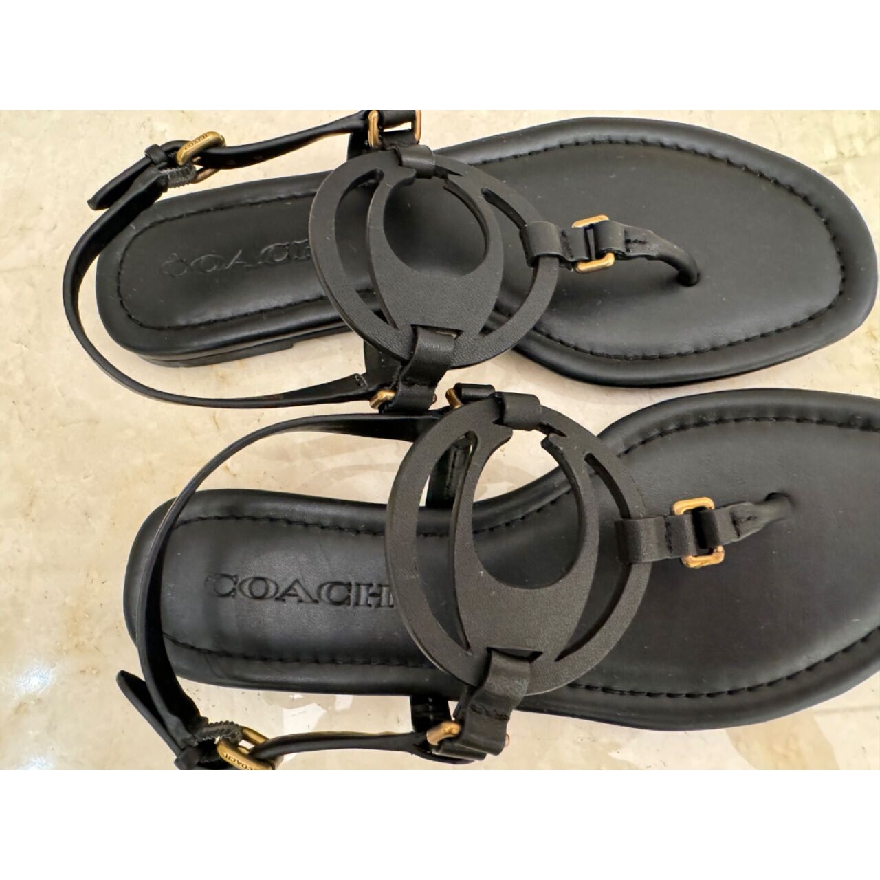 Coach Black Sandals