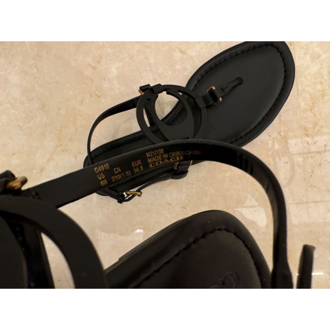 Coach Black Sandals