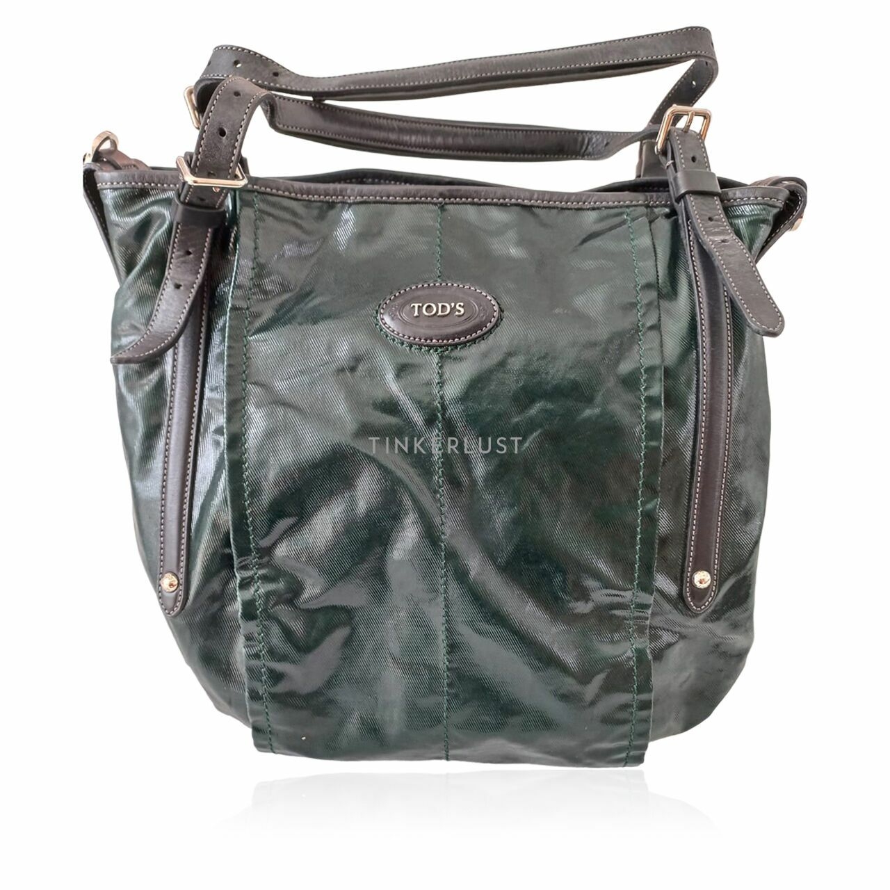 Tod's G-line Selleria 2013 Dark Green Tote Bag