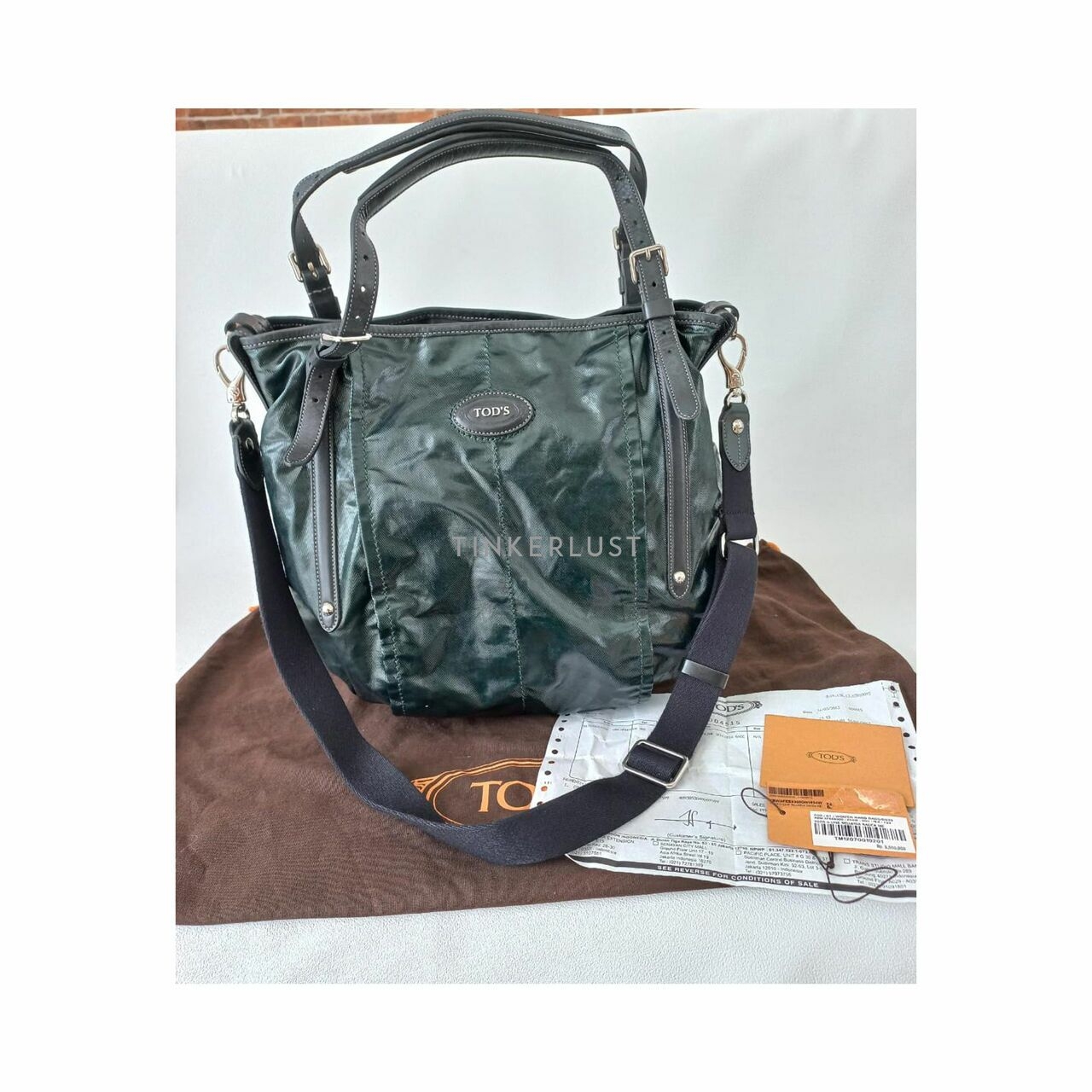 Tod's G-line Selleria 2013 Dark Green Tote Bag