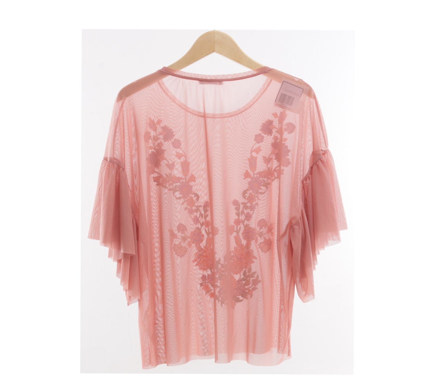 Zara Dusty Pink Sheer Blouse