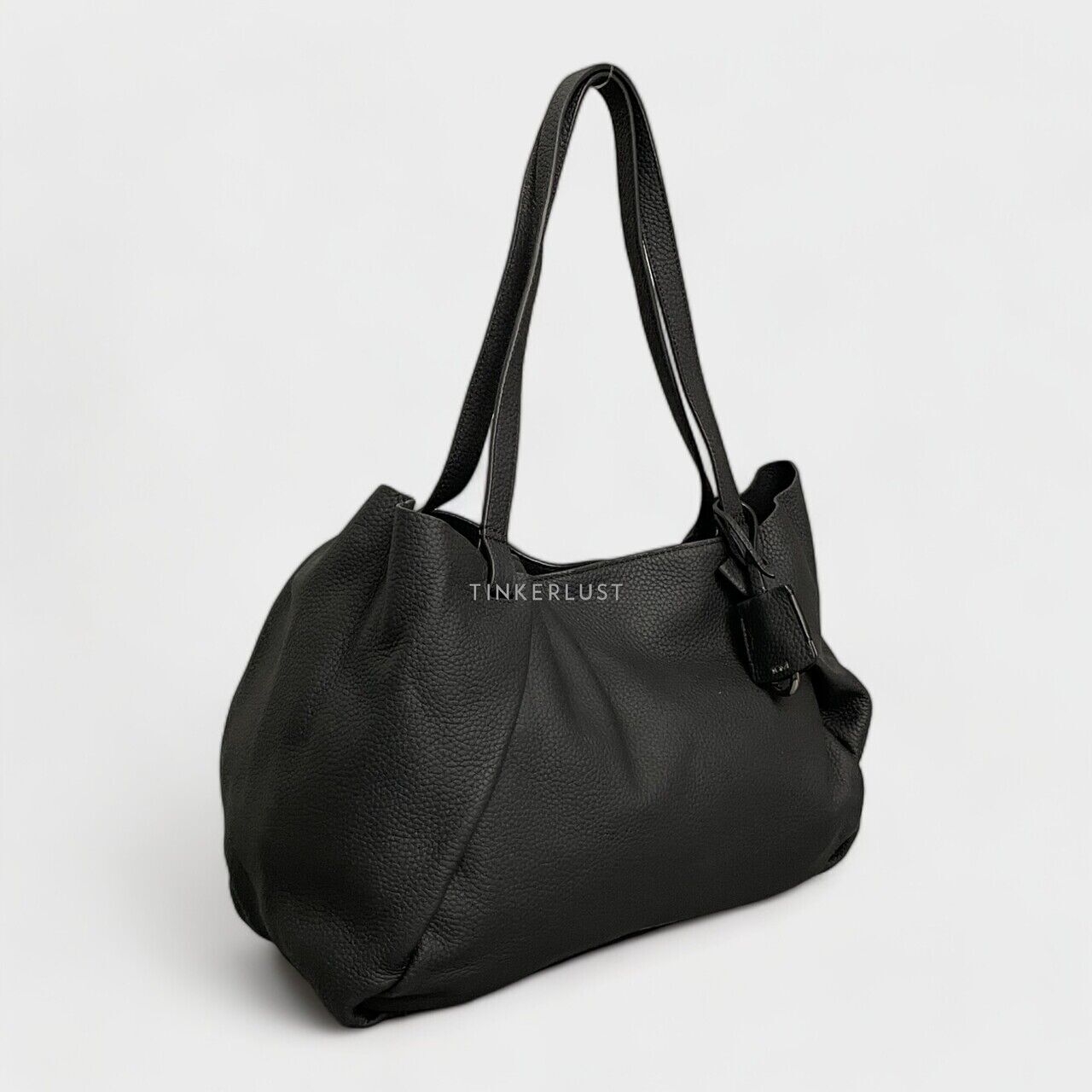 Tumi Valorie Black Leather Tote Bag