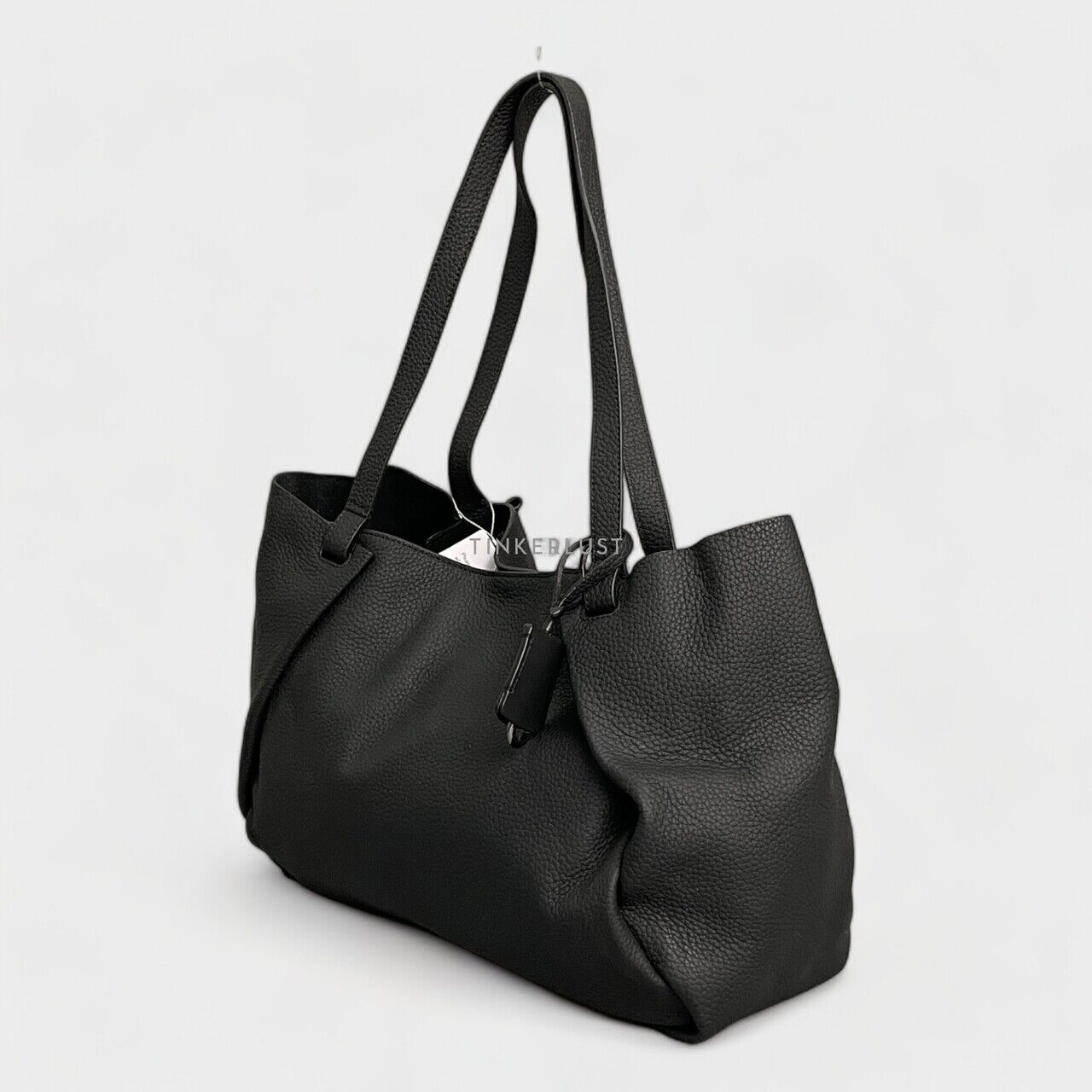 Tumi Valorie Black Leather Tote Bag