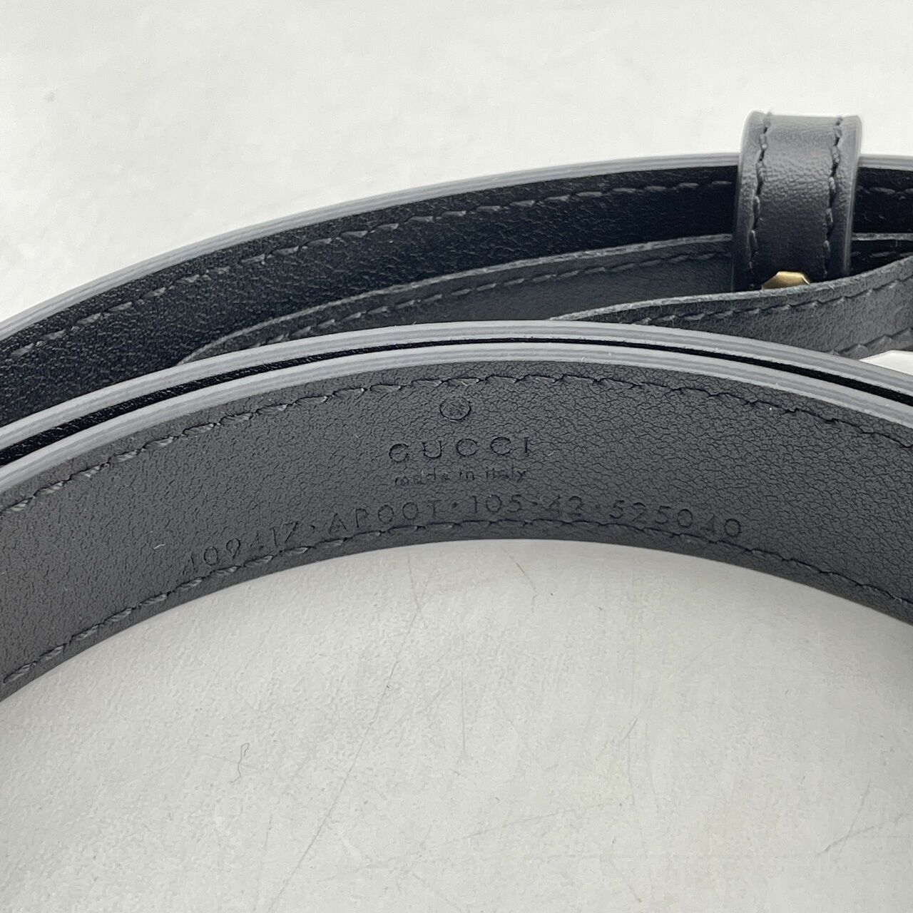 Gucci GG Marmont 105 Black Leather Belt