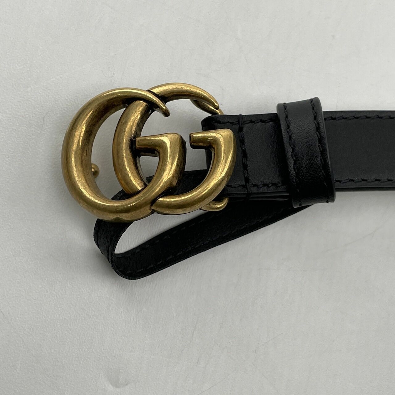 Gucci GG Marmont 105 Black Leather Belt