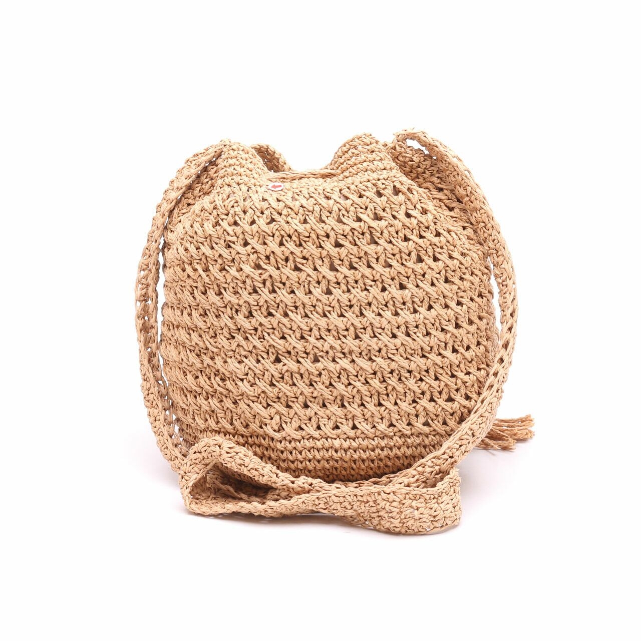 H&M Brown Paper Yarn Sling Bag