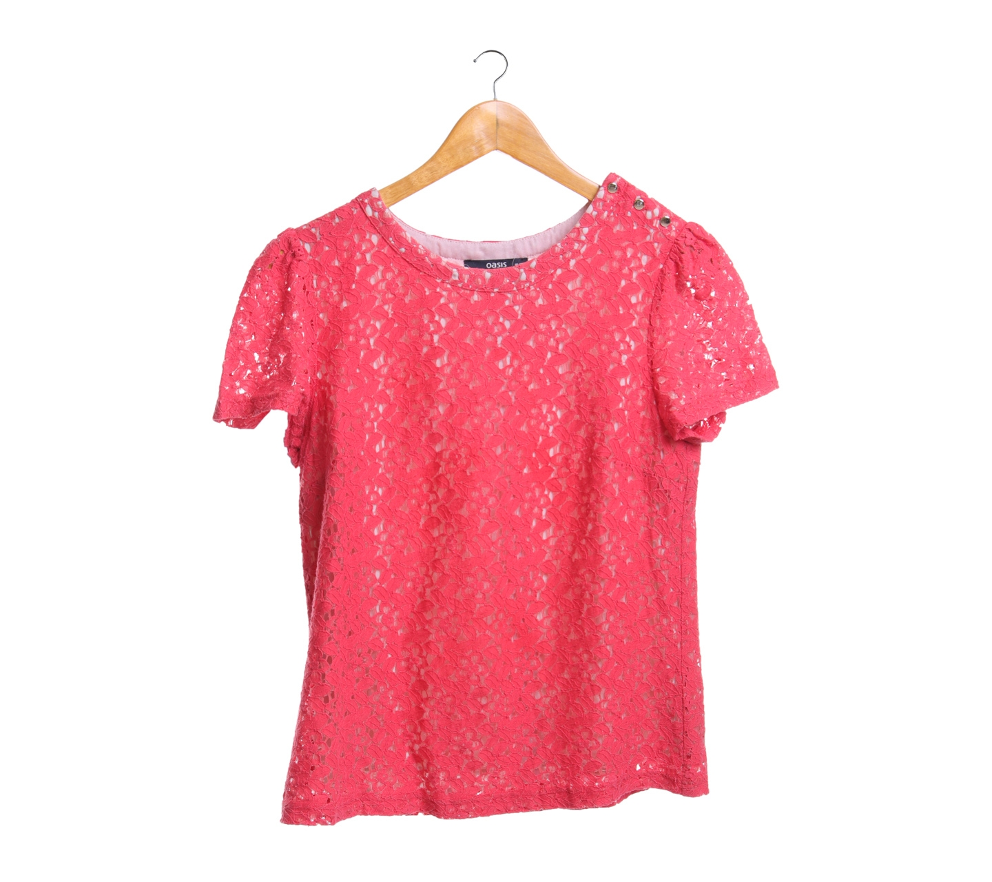 Oasis Red Lace Blouse