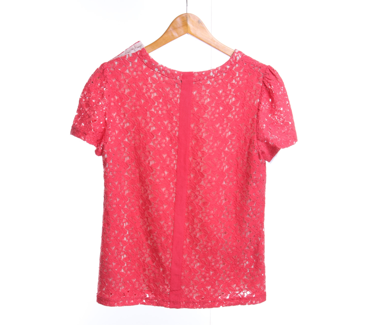 Oasis Red Lace Blouse