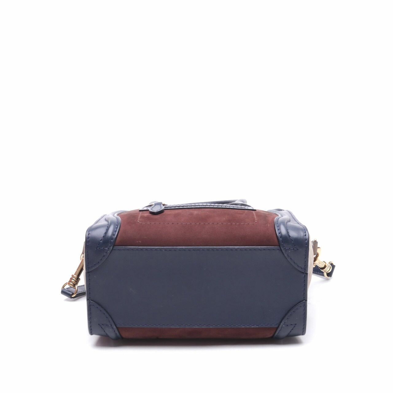 Celine Tricolor Luggage Suede & Leather Satchel Bag	