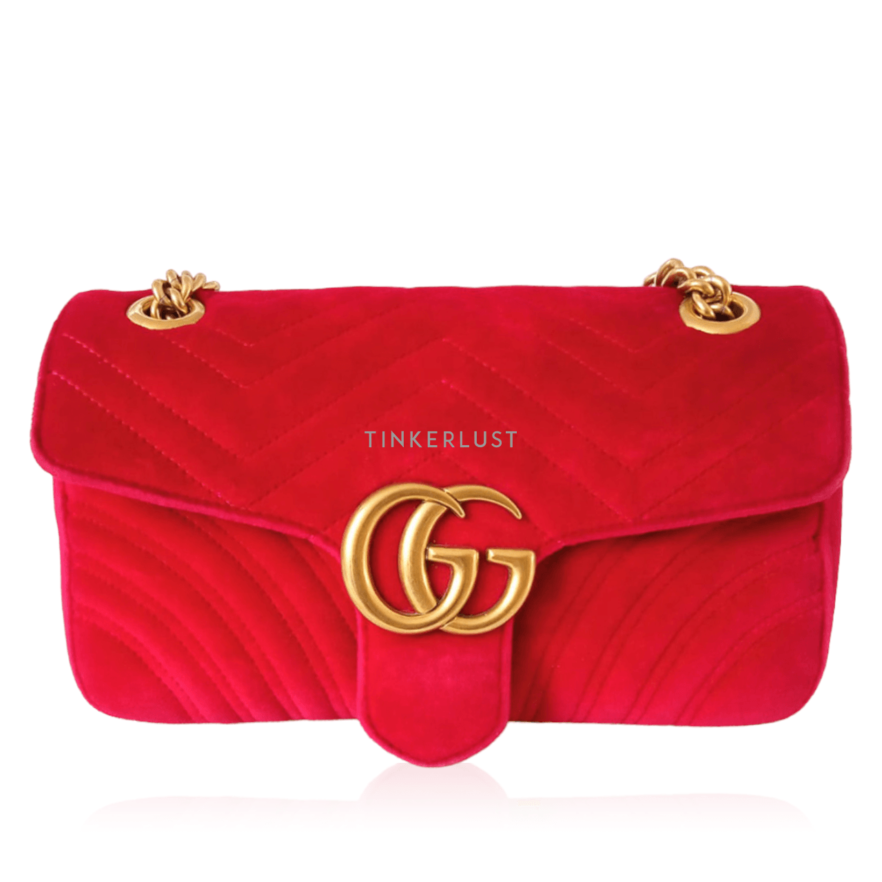 Gucci Marmont Velvet Red GHW 2018