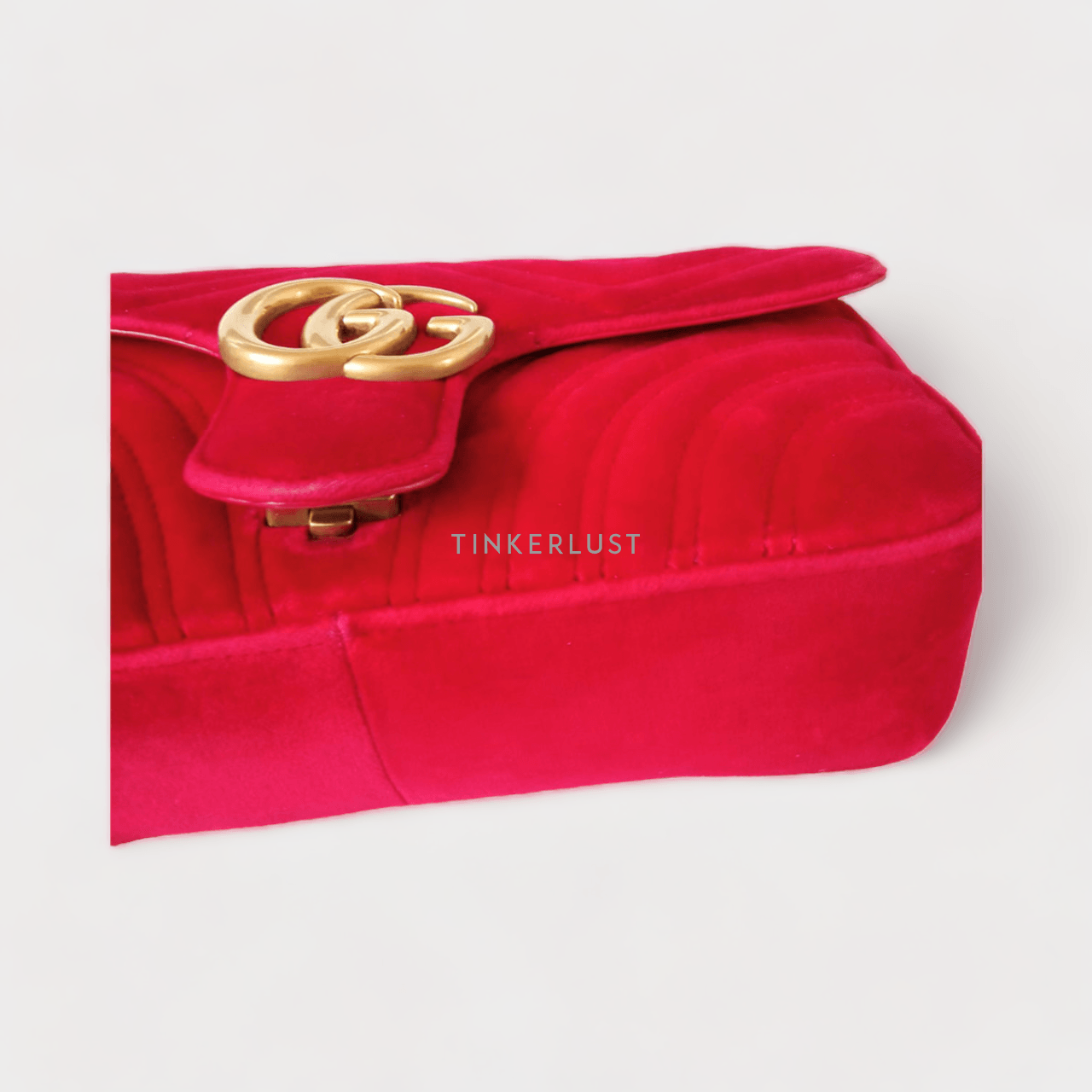 Gucci Marmont Velvet Red GHW 2018