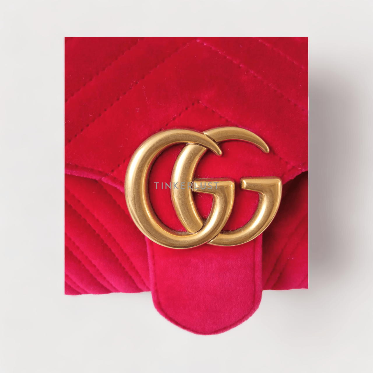 Gucci Marmont Velvet Red GHW 2018