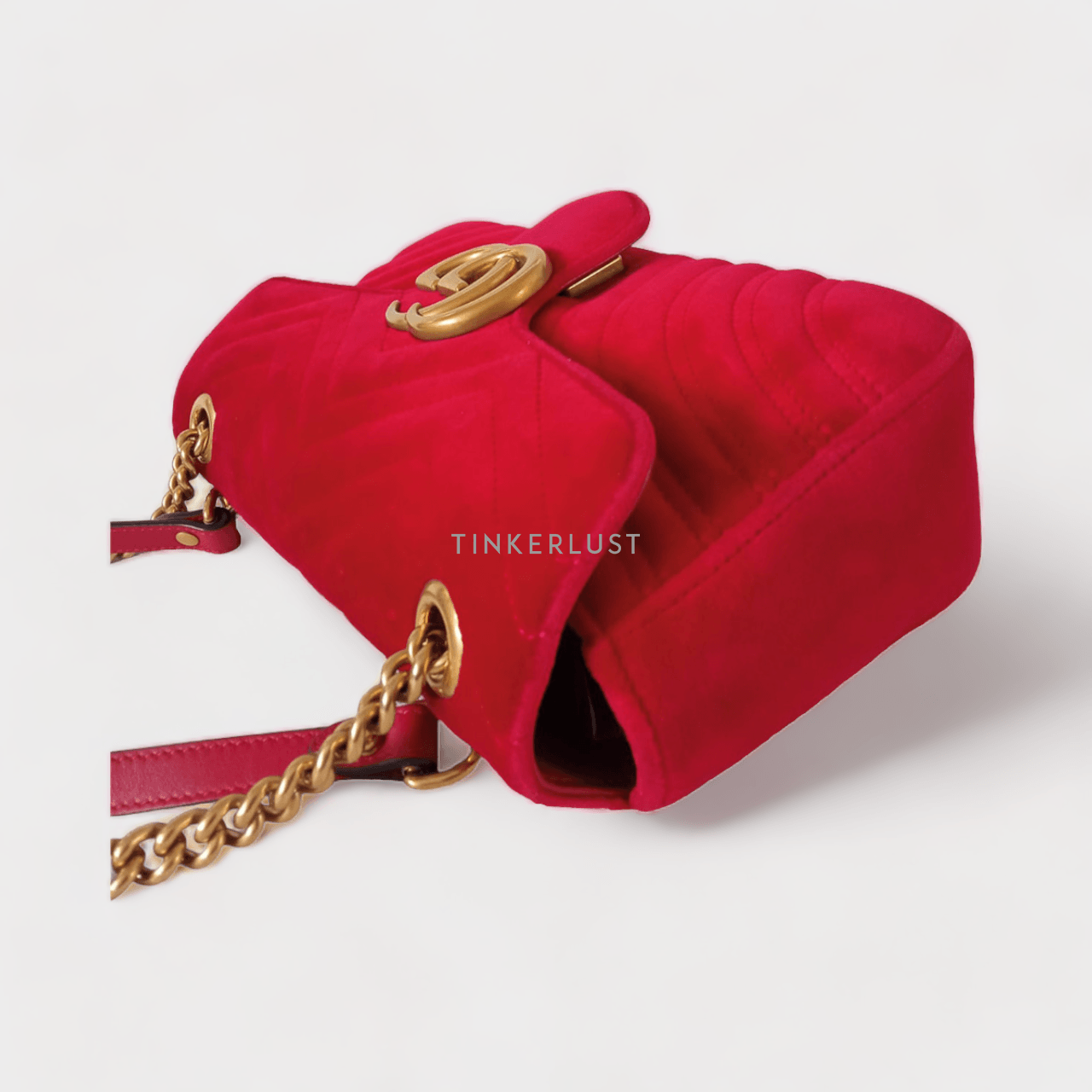 Gucci Marmont Velvet Red GHW 2018