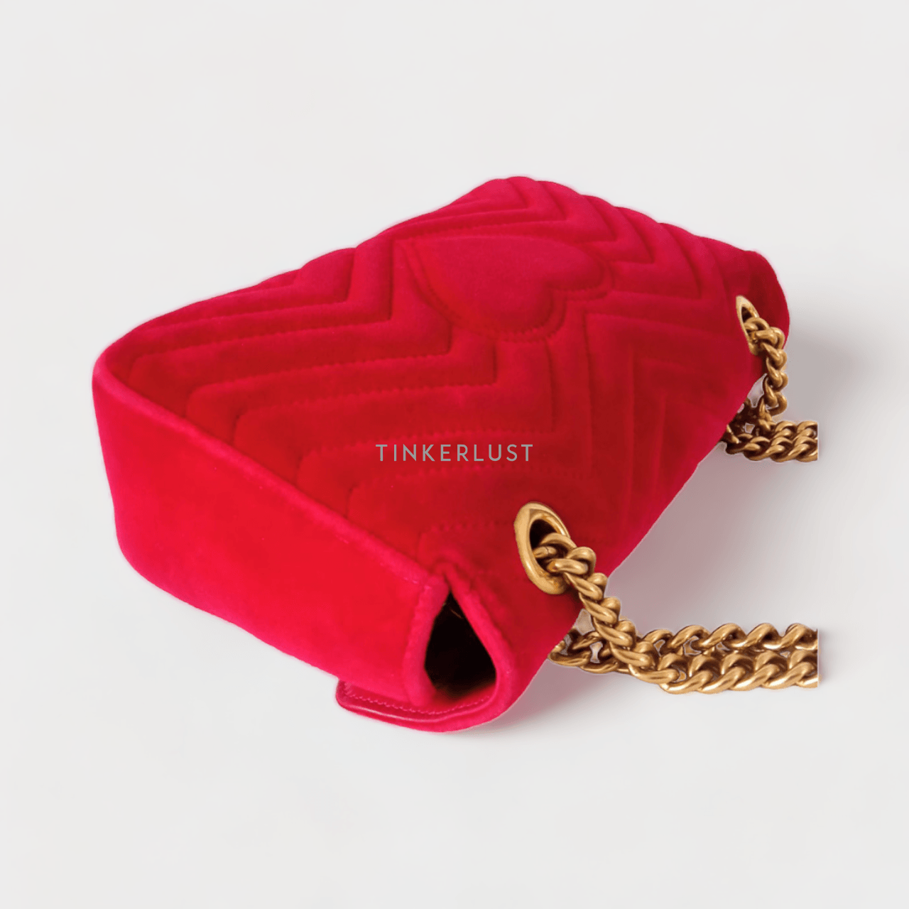 Gucci Marmont Velvet Red GHW 2018