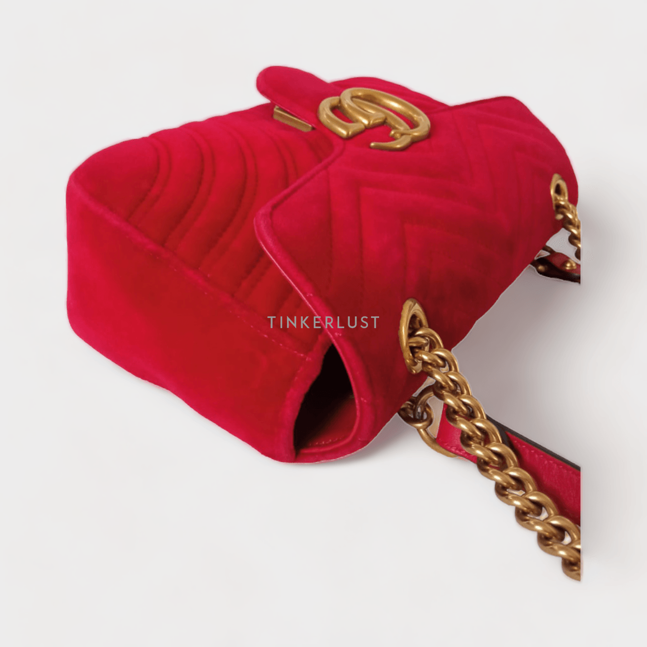 Gucci Marmont Velvet Red GHW 2018