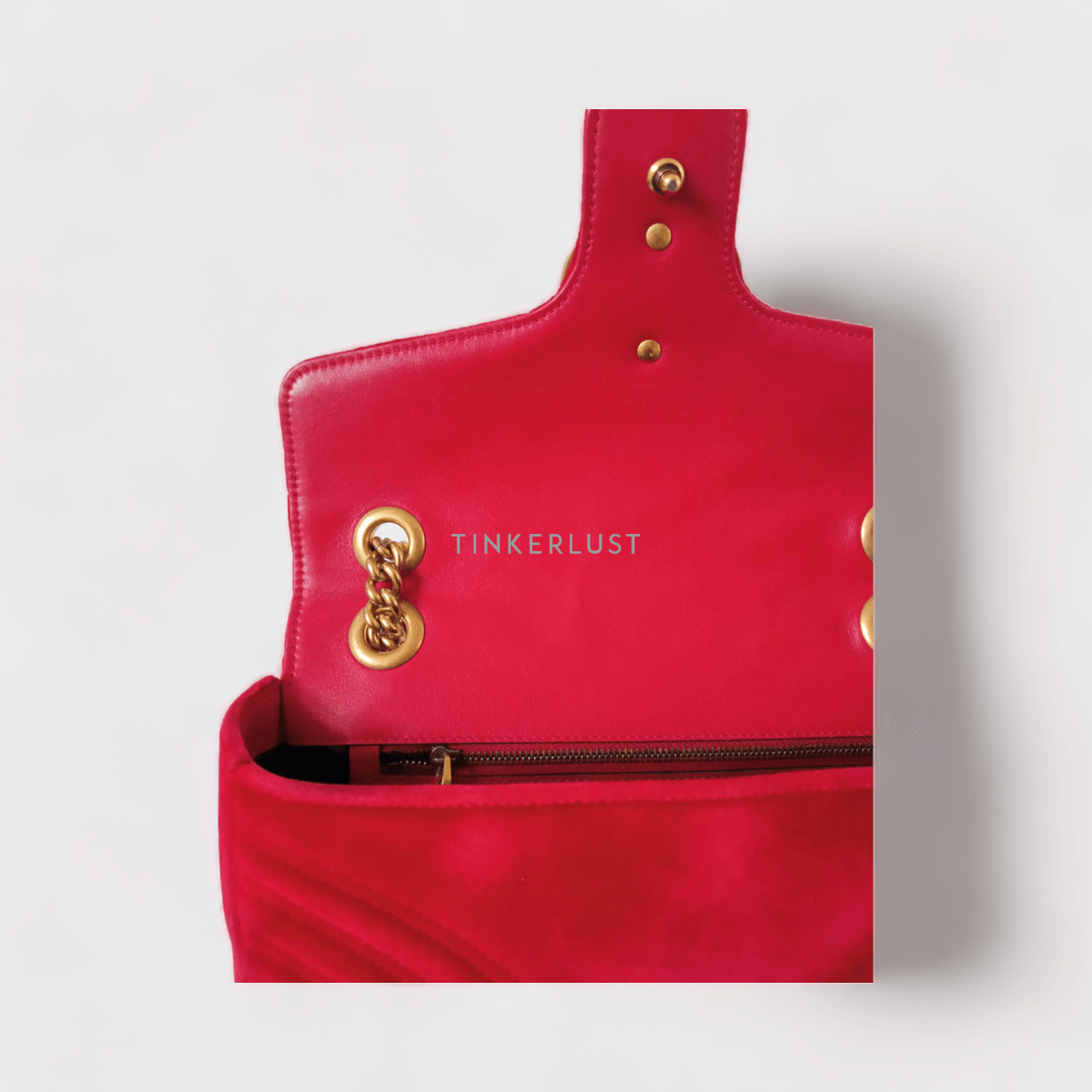 Gucci Marmont Velvet Red GHW 2018