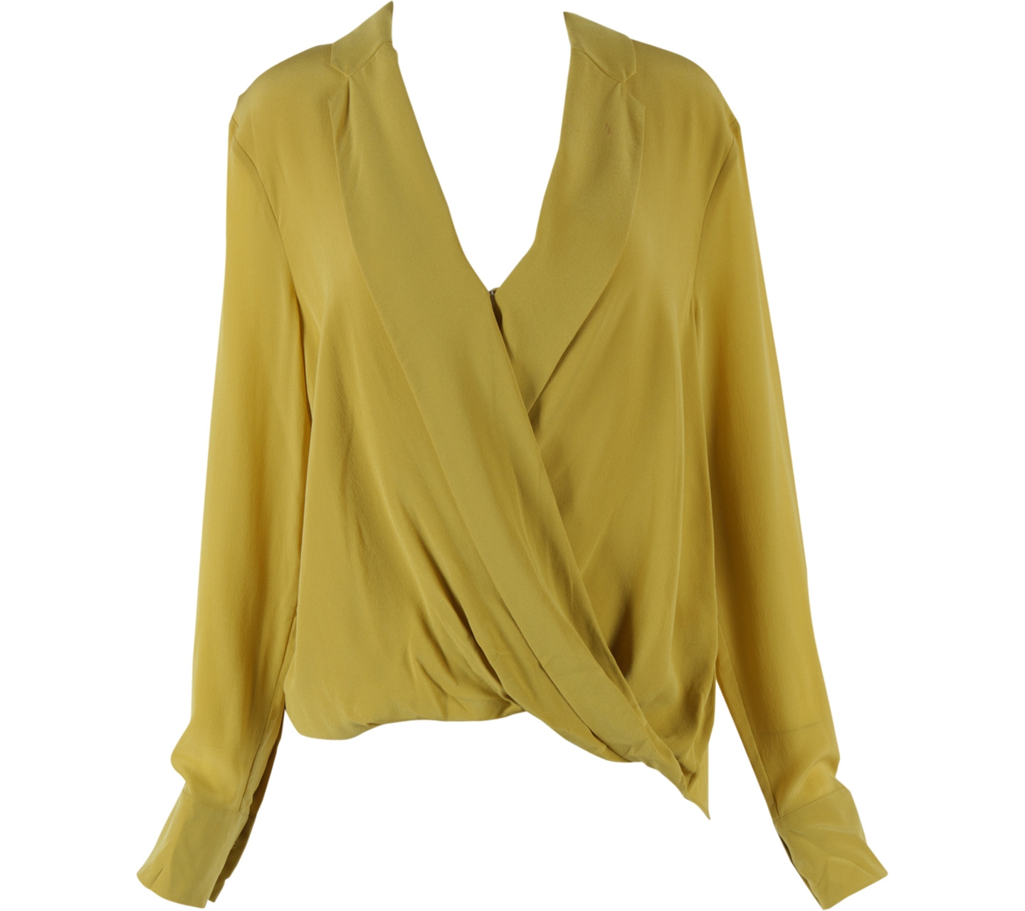 H&M Mustard Wrap Blouse