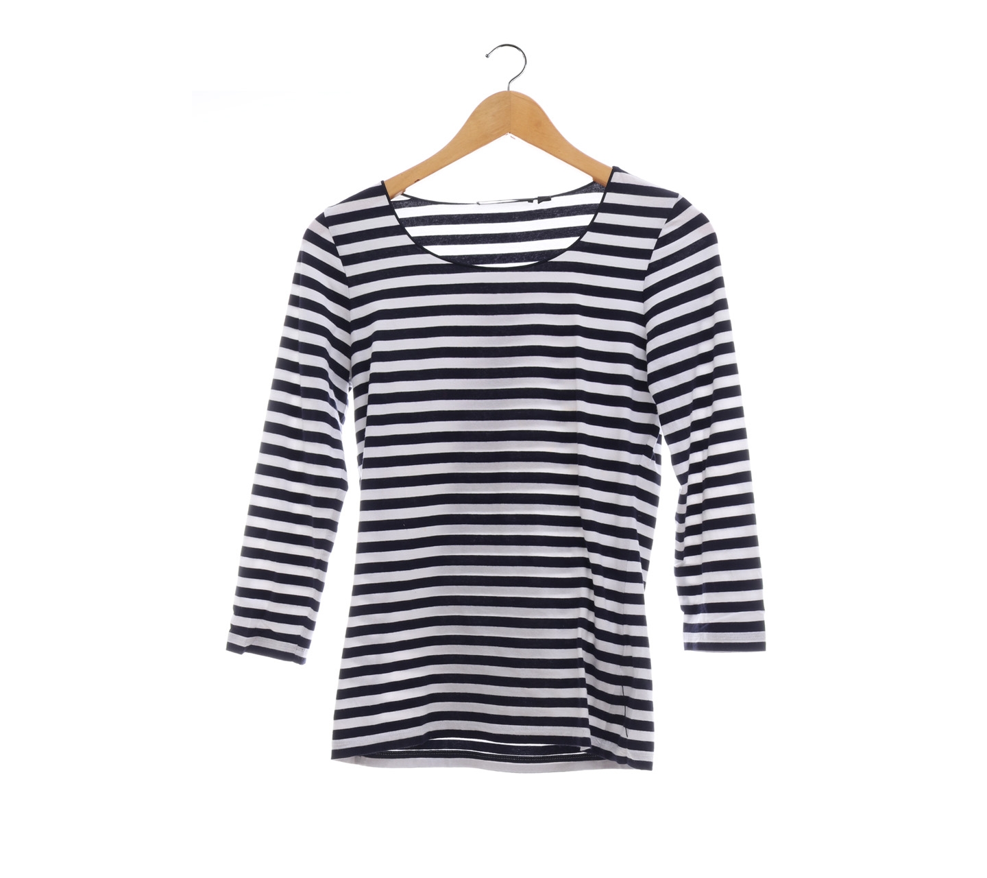 Boss By Hugo Boss White & Navy Striped T-Shirt