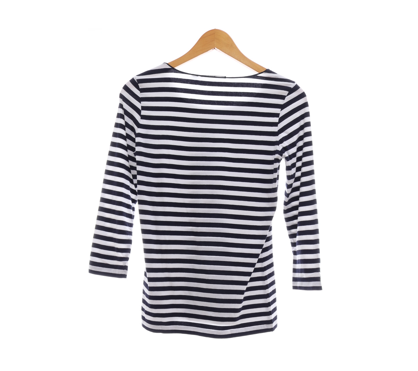 Boss By Hugo Boss White & Navy Striped T-Shirt