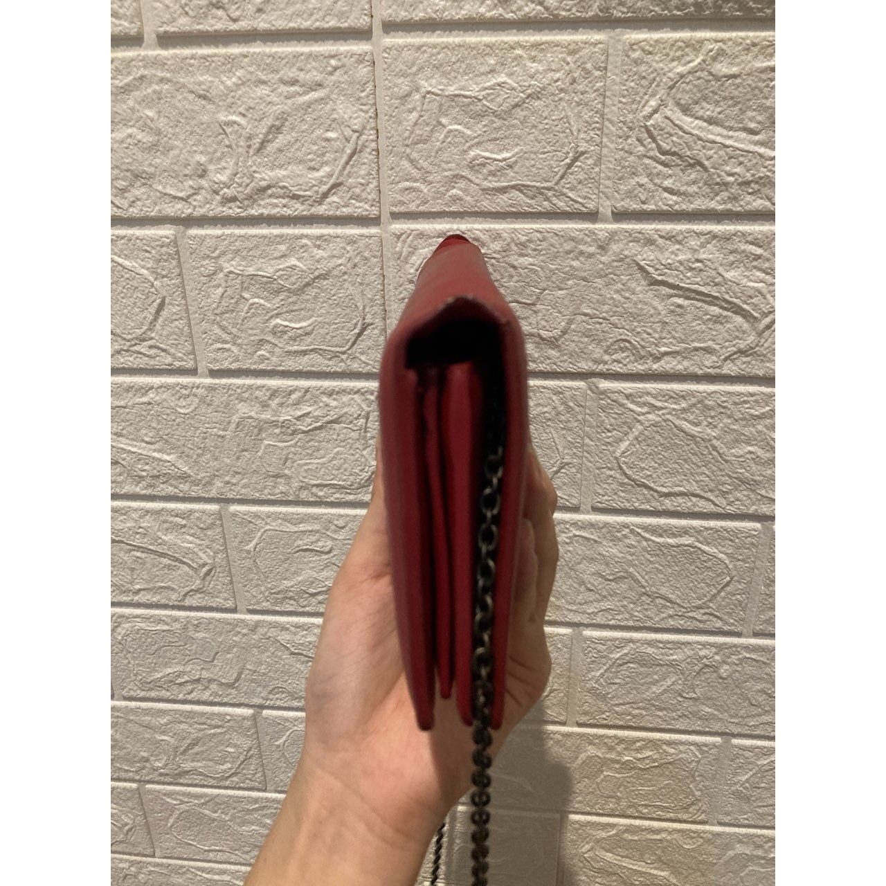 Bottega Veneta Red Clutch