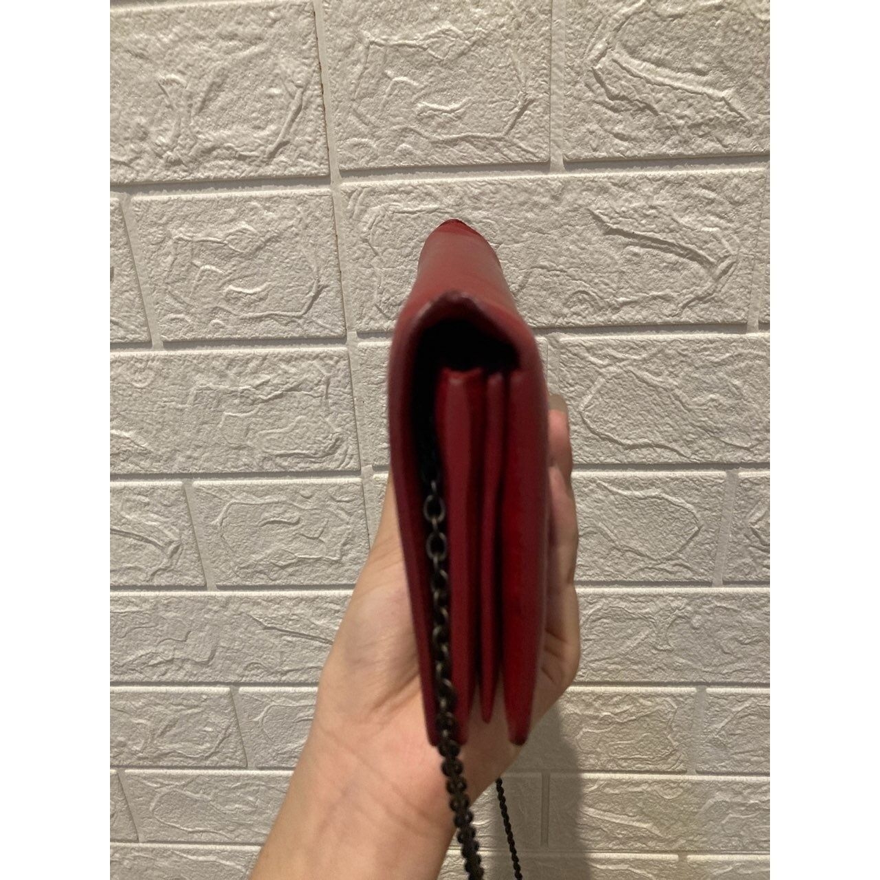 Bottega Veneta Red Clutch