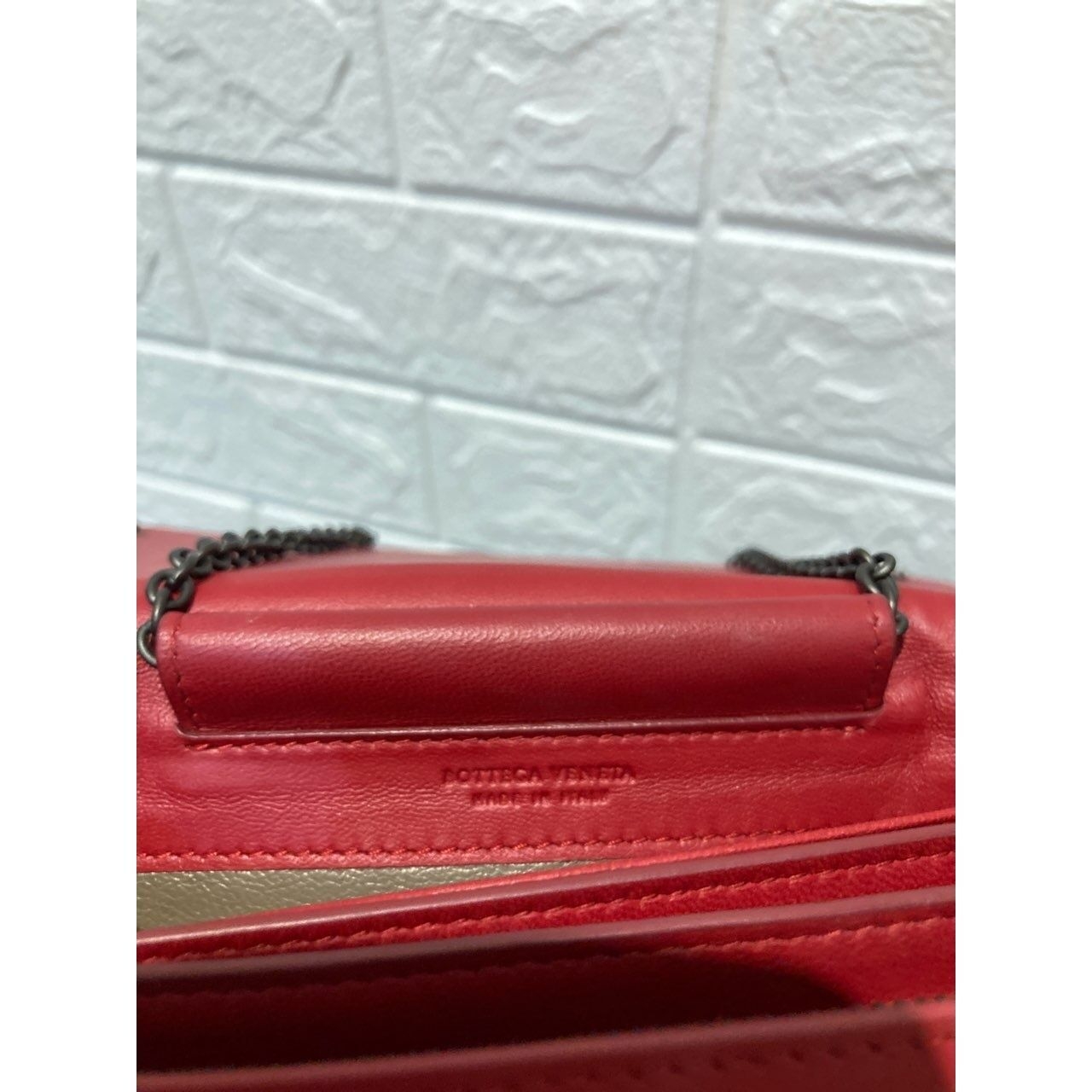 Bottega Veneta Red Clutch