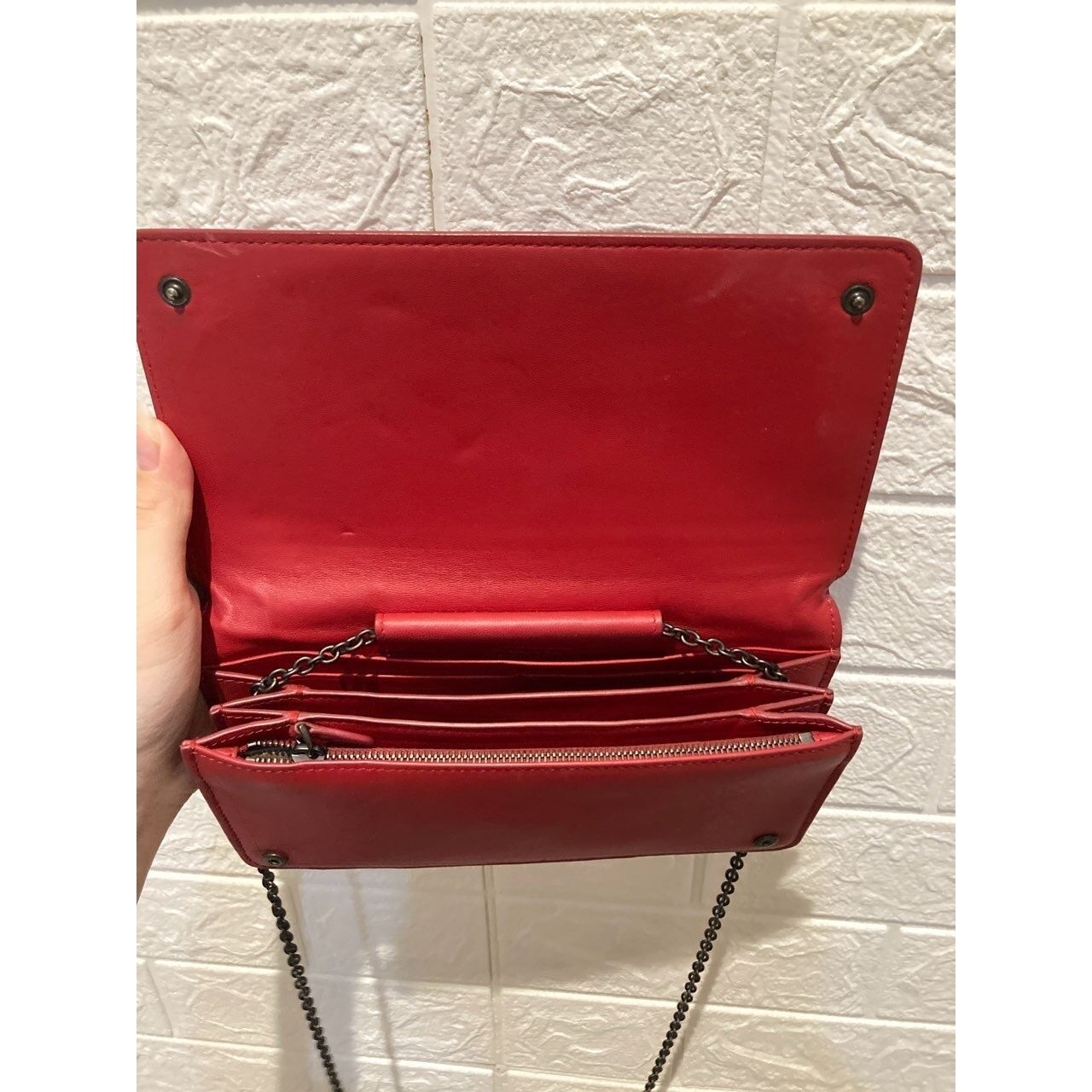 Bottega Veneta Red Clutch