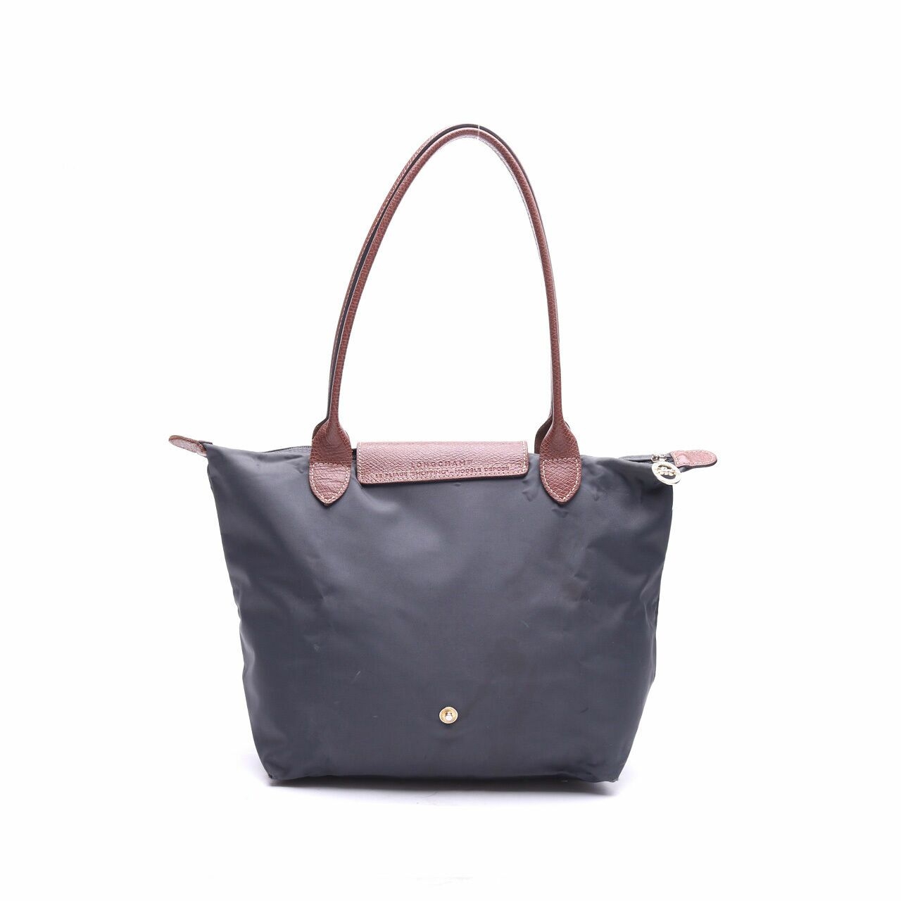 Longchamp Le Pliage  Gun Metal Nylon Small Tote Bag