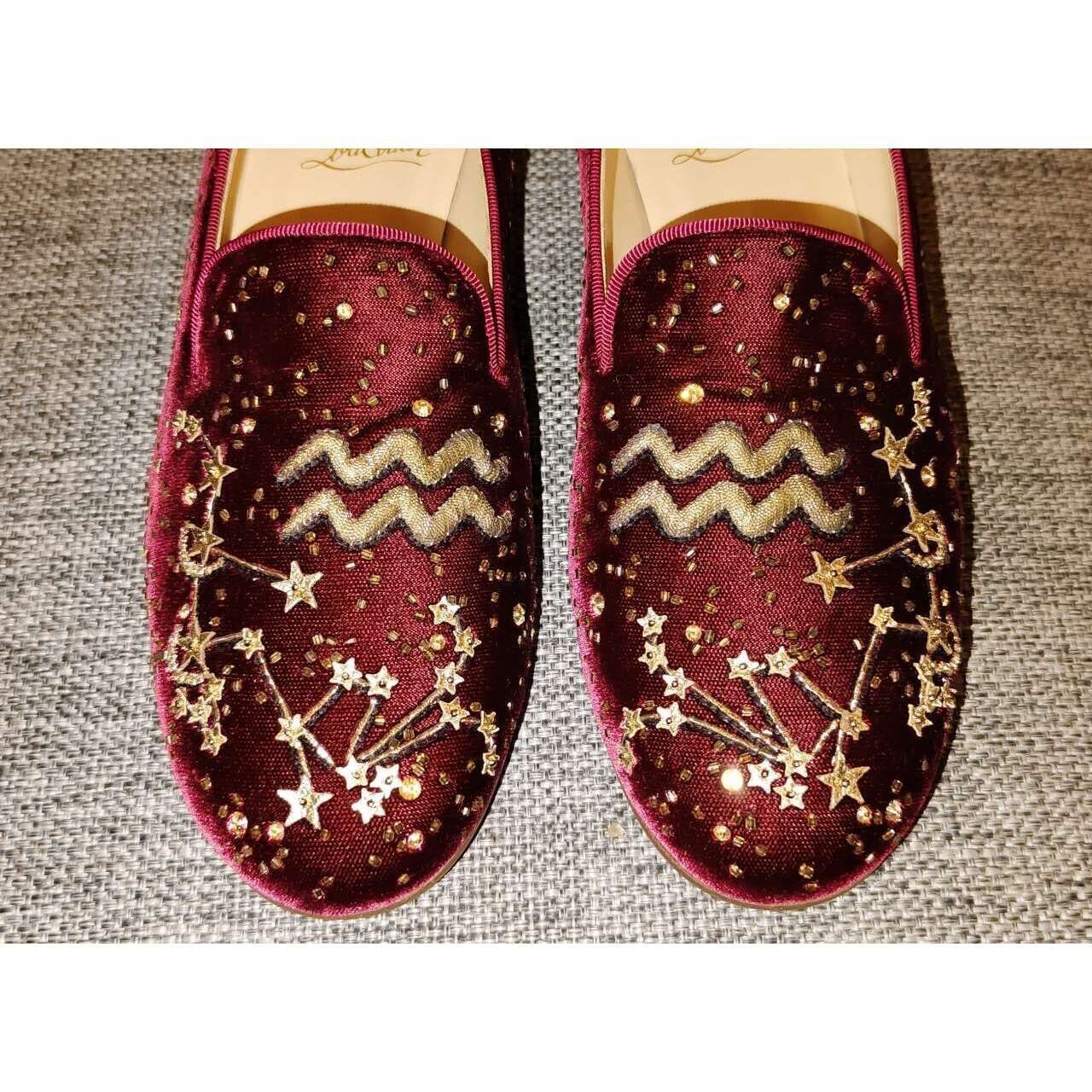 Christian Louboutin Maroon beads Flats