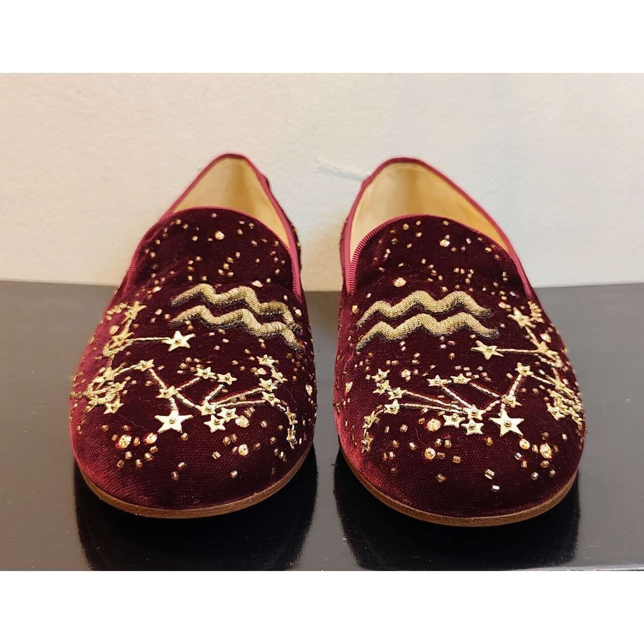 Christian Louboutin Maroon beads Flats