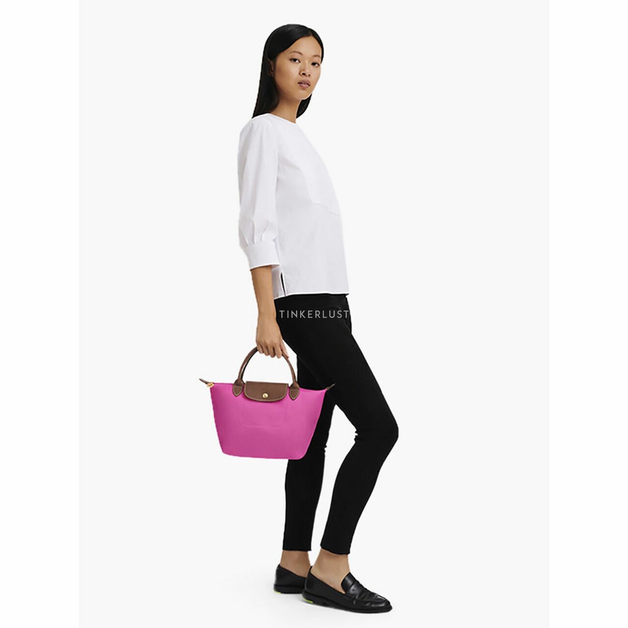 LONGCHAMP Small Le Pliage Top Handle Bag in Candy