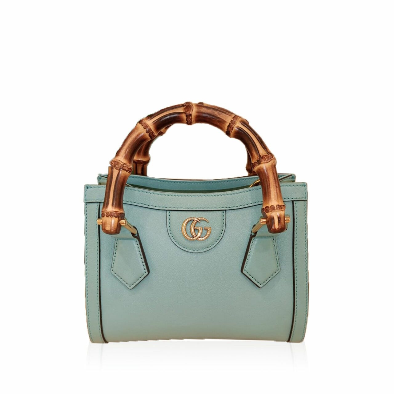 Gucci Diana Mini Tote Bag in Light Blue with Bamboo Handle Satchel