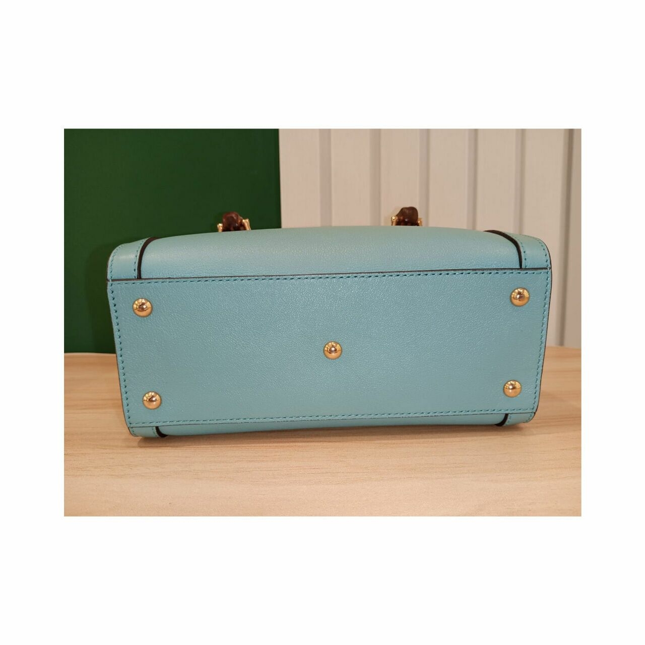 Gucci Diana Mini Tote Bag in Light Blue with Bamboo Handle Satchel