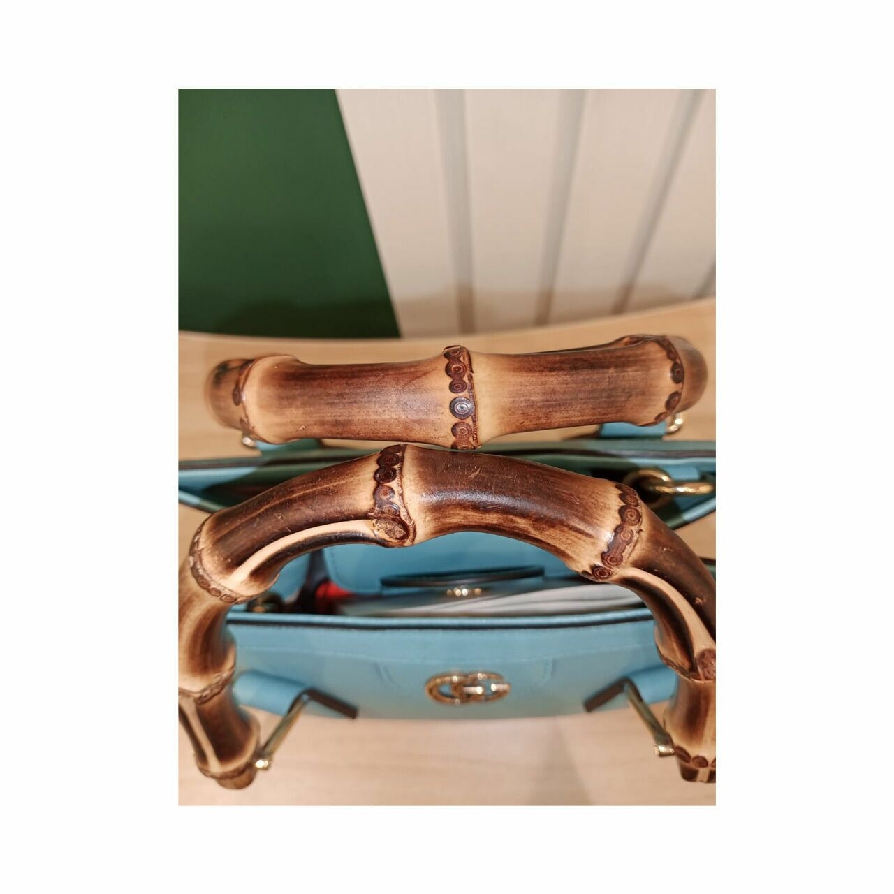 Gucci Diana Mini Tote Bag in Light Blue with Bamboo Handle Satchel