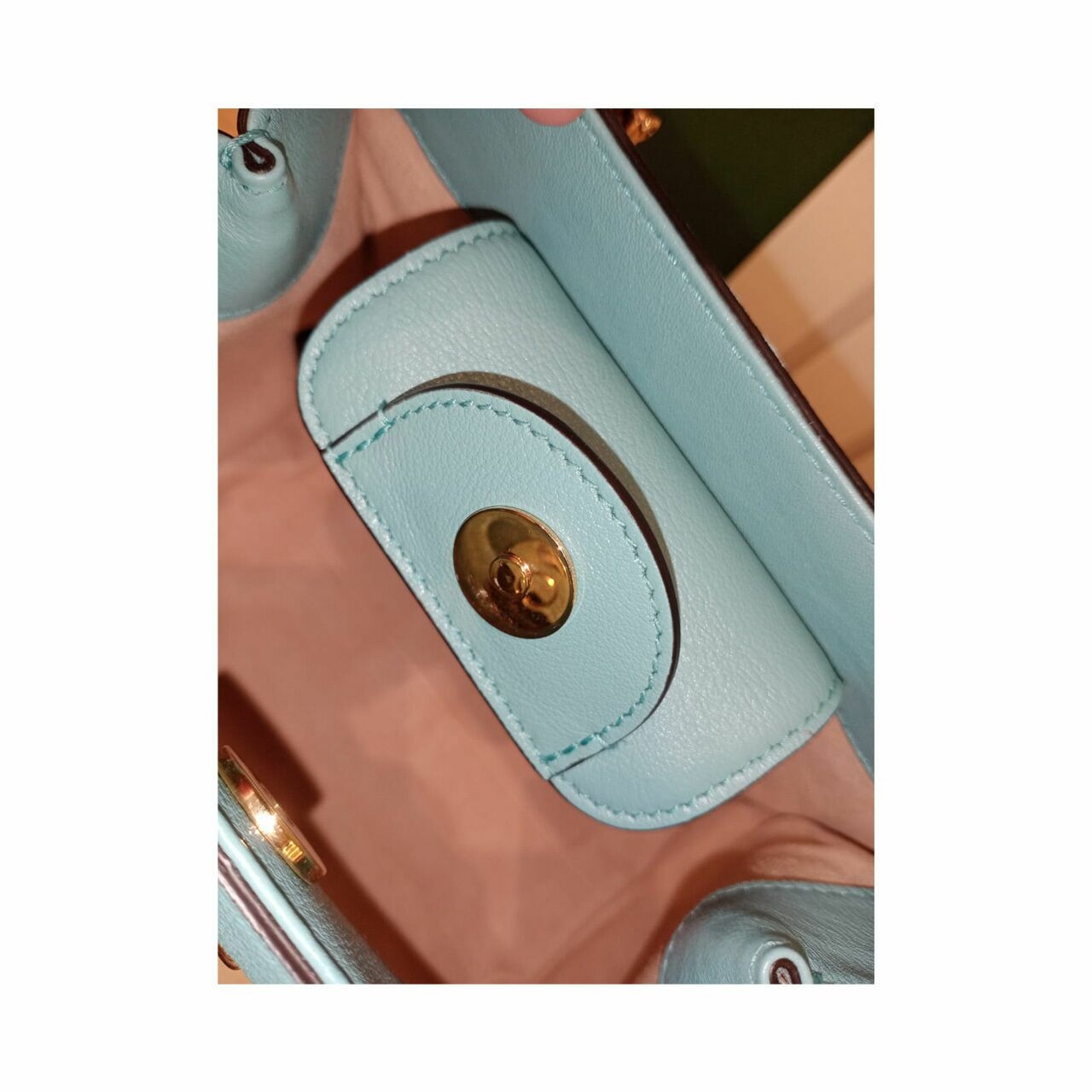 Gucci Diana Mini Tote Bag in Light Blue with Bamboo Handle Satchel