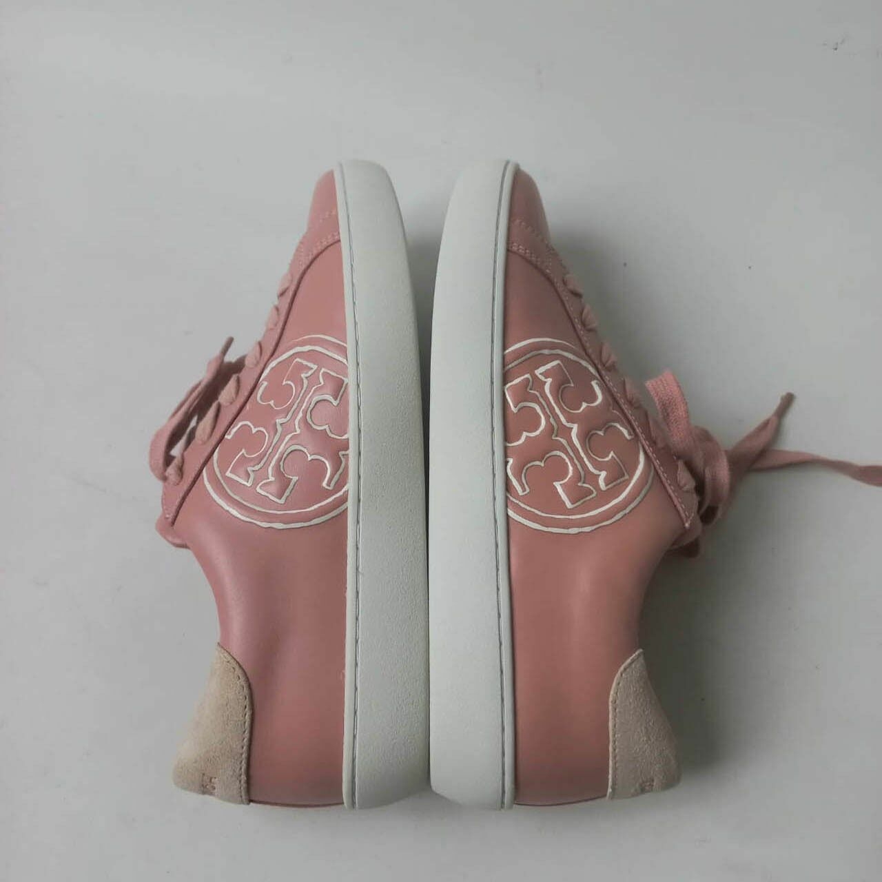 Tory Burch T-Logo Nappa Leather/Nat Suede Pink moon/Corda Sneakers