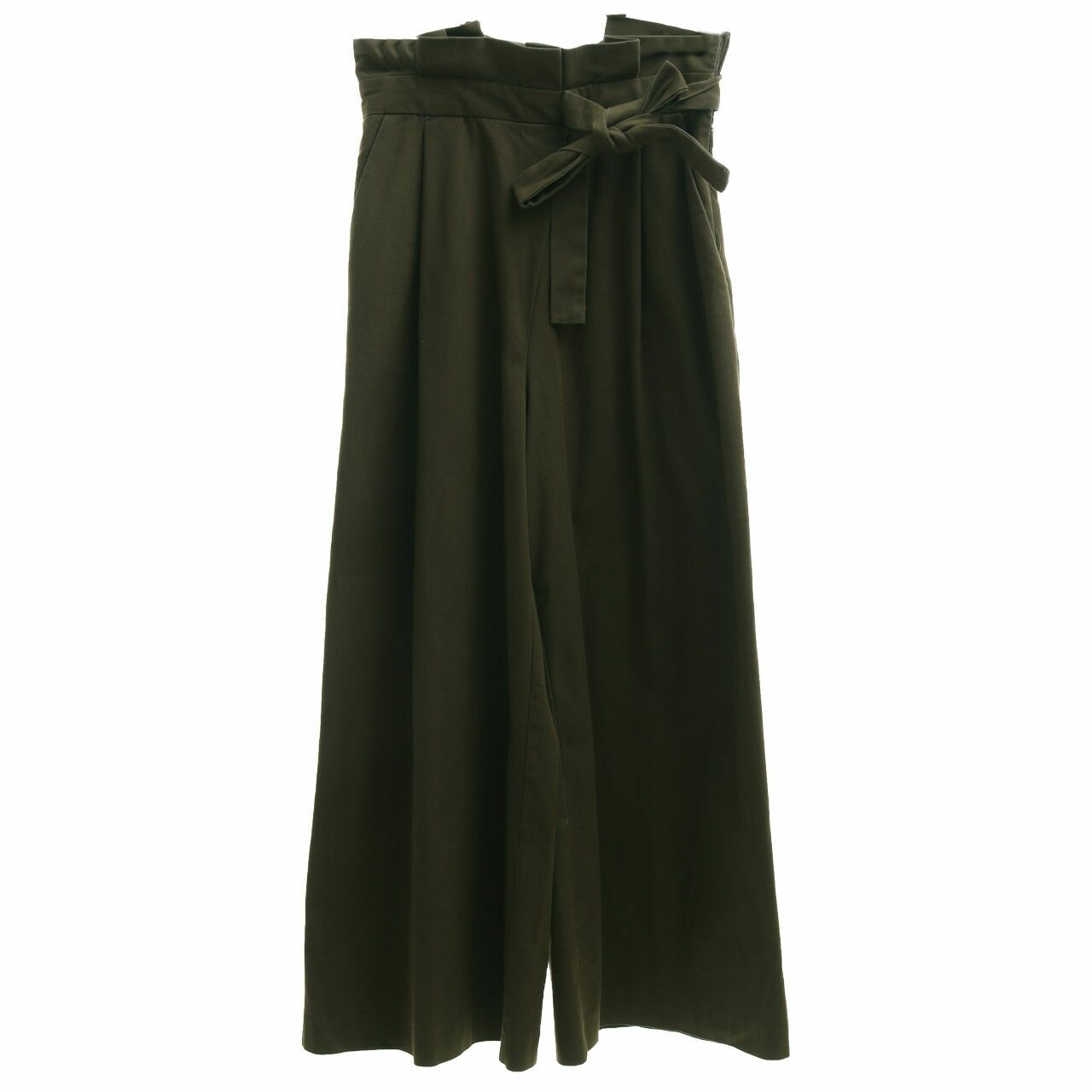 Zara Olive Culottes Long Pants