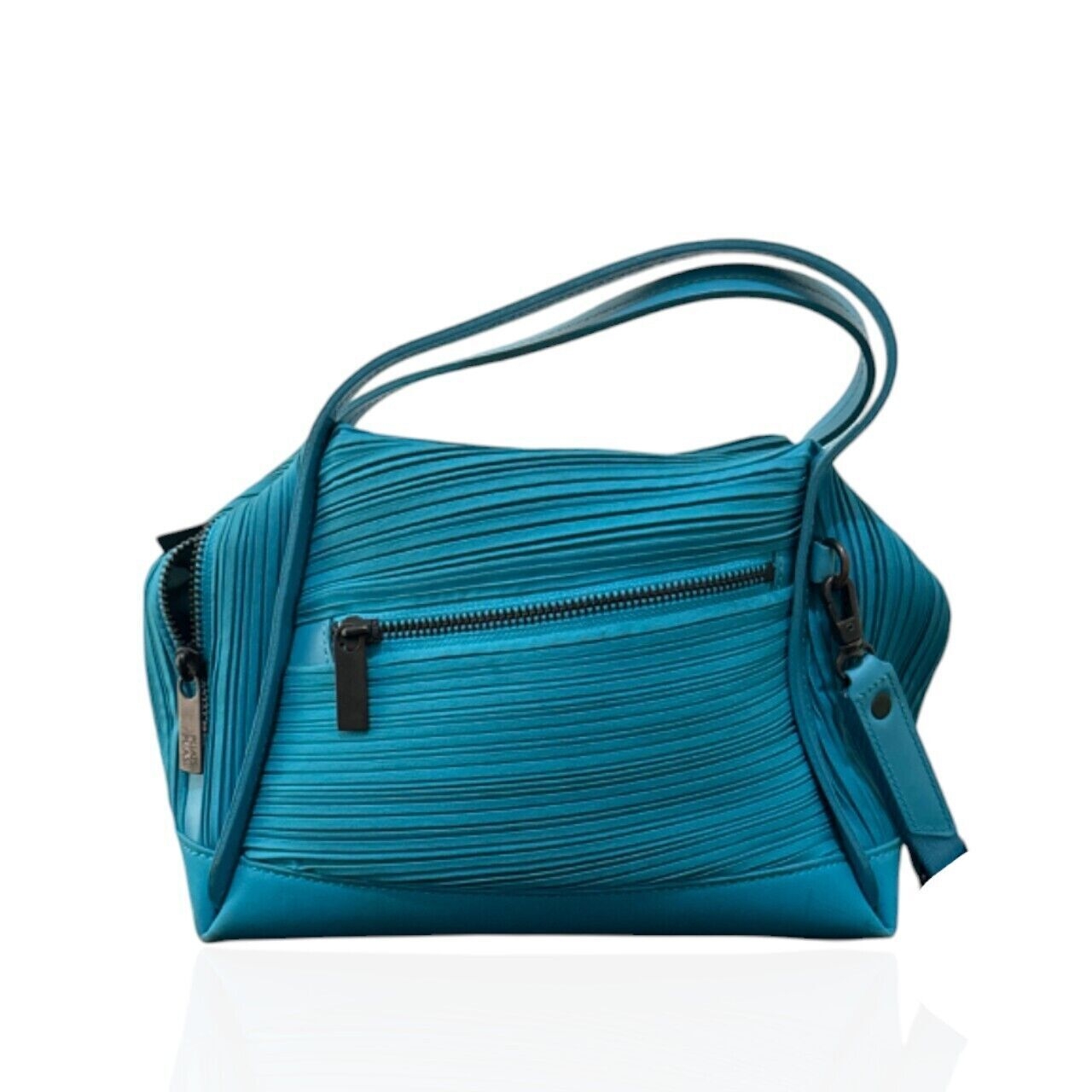 Pleats Please Blue Green Sling Bag