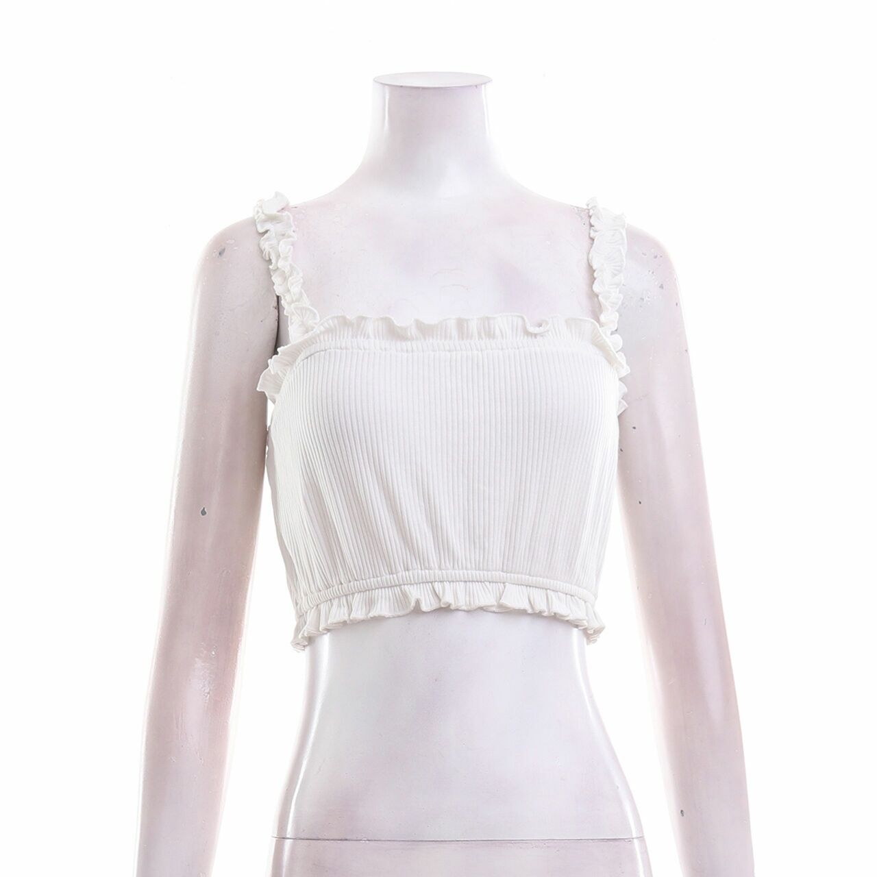 MDS White Cropped Sleeveless